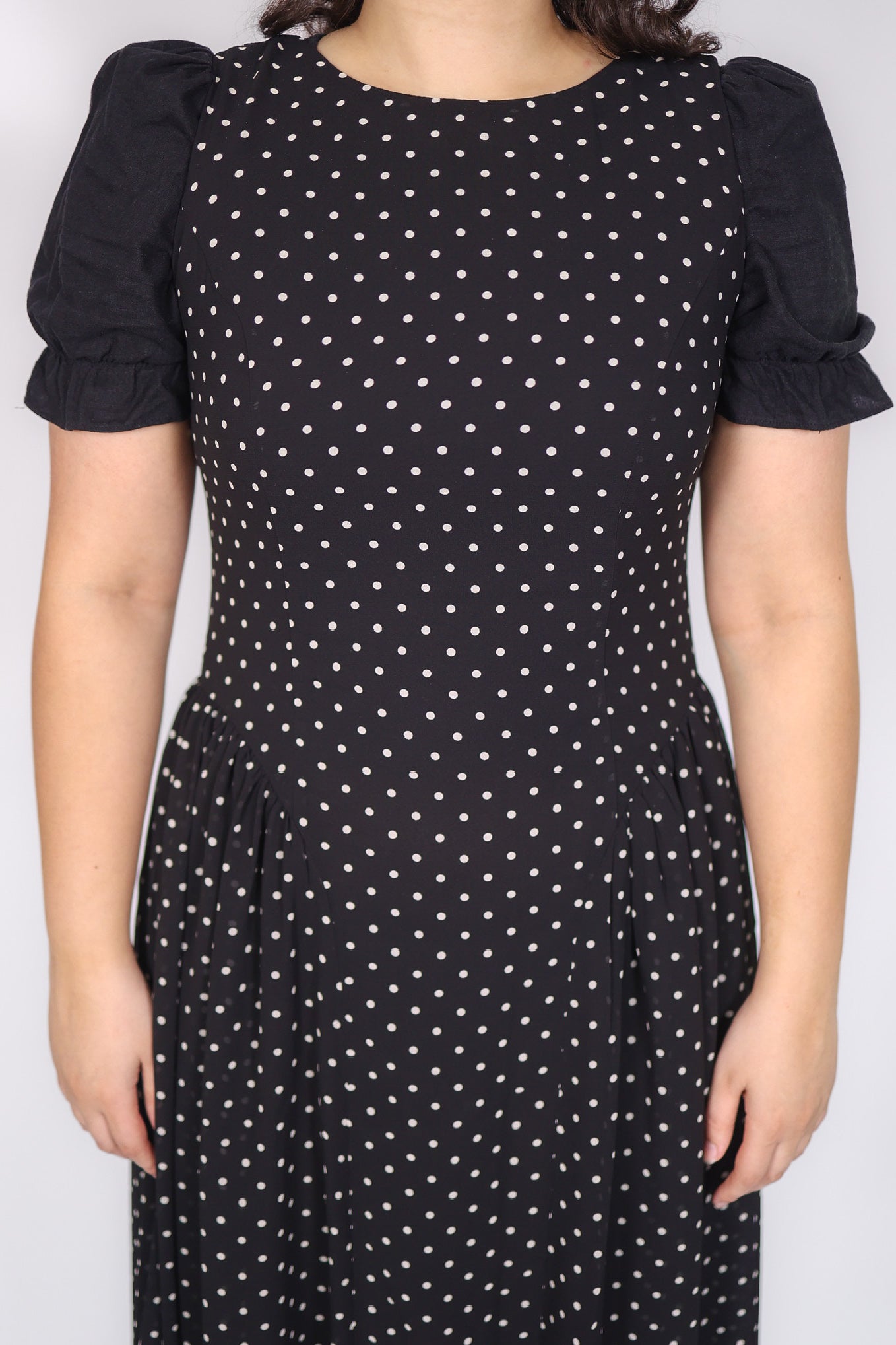 Kamrie Polka Dot Tank Dress in Black
