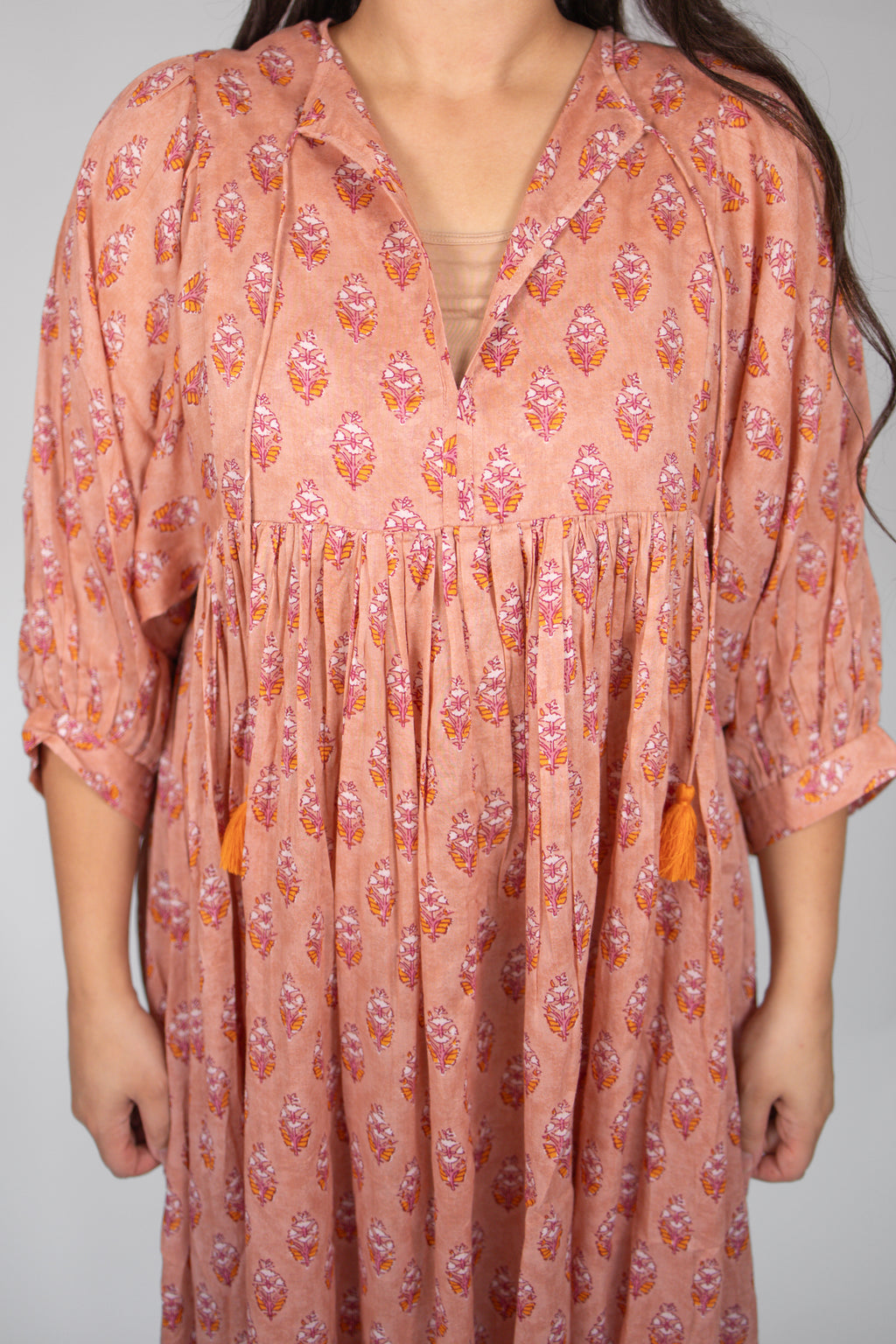 Delilah Flowy Dress in Coral