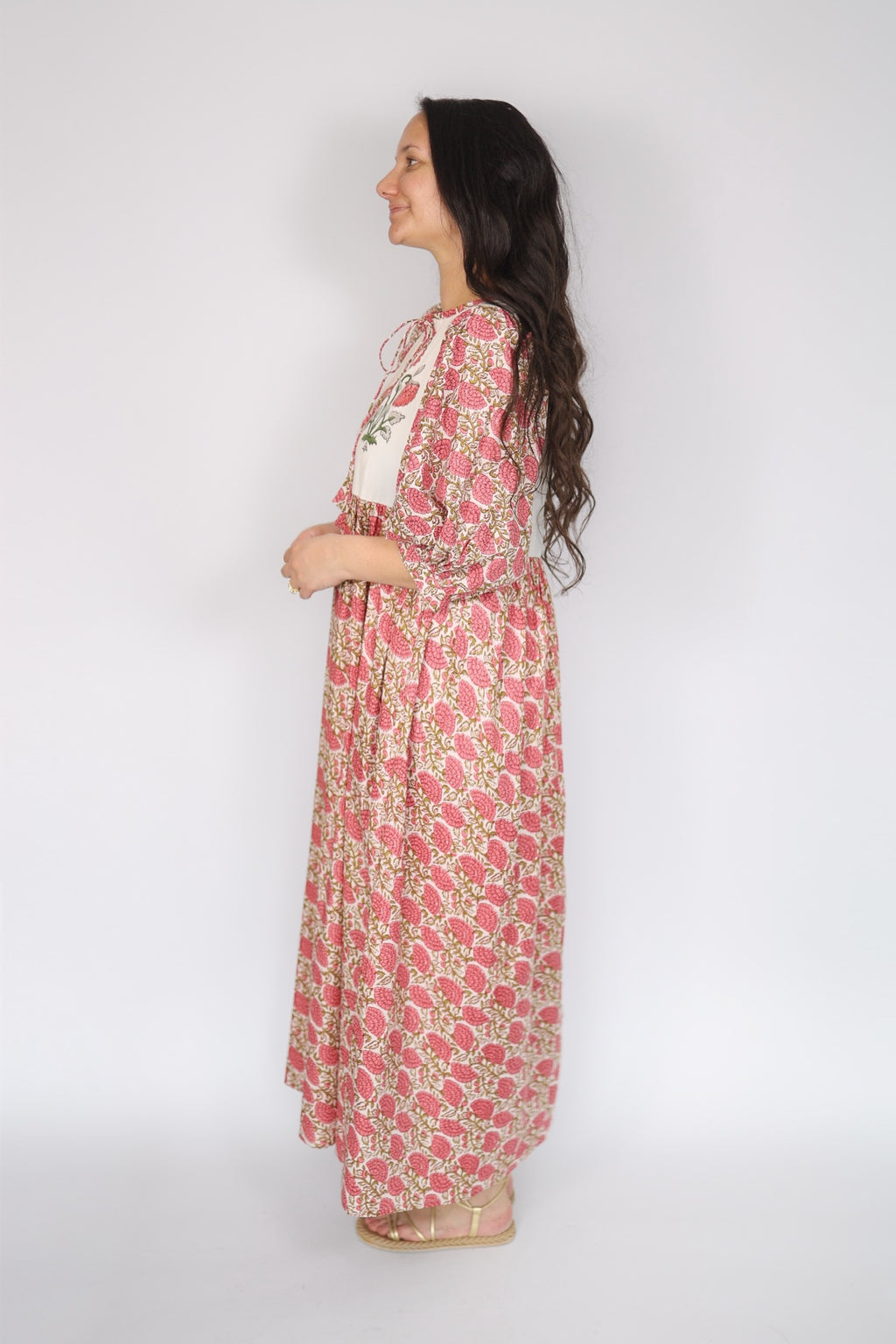 Avani Dress in Pink Floral