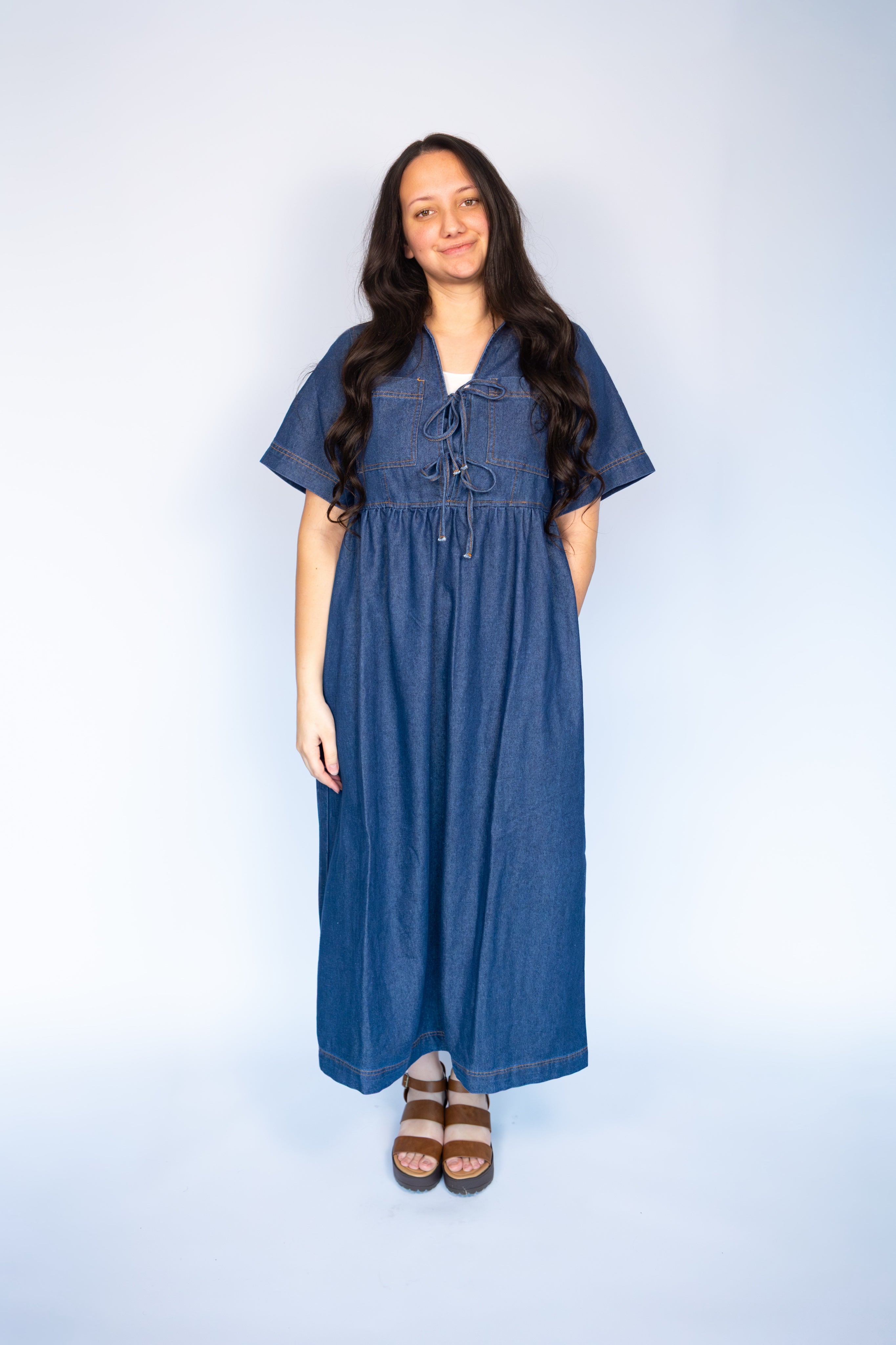 Tessa Denim Babydoll Dress