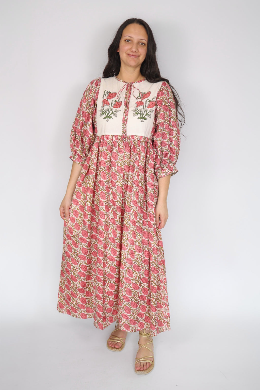 Avani Dress in Pink Floral