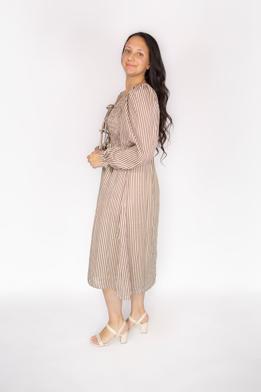 Jocelyn Striped Smocked Dress