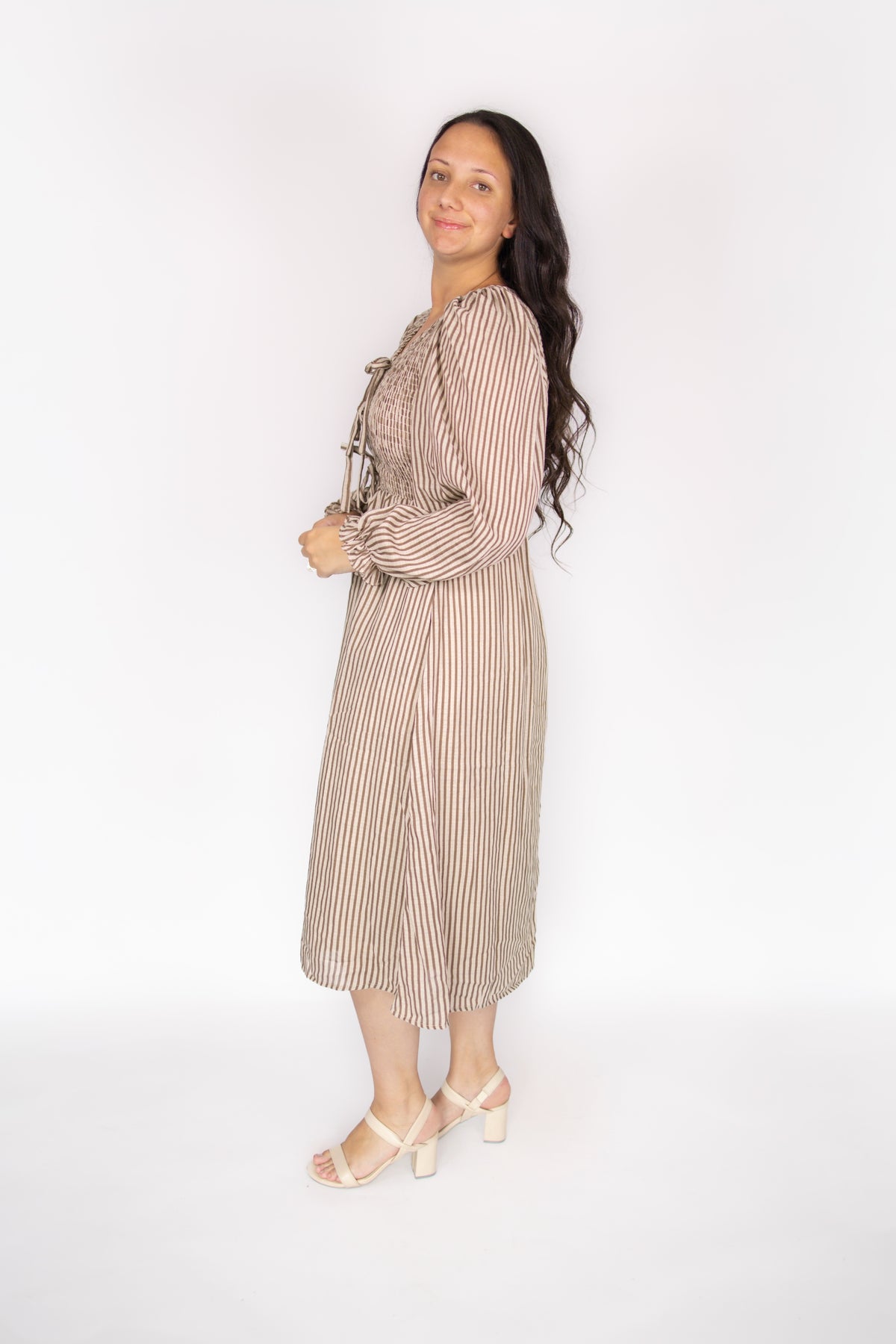 Jocelyn Striped Smocked Dress