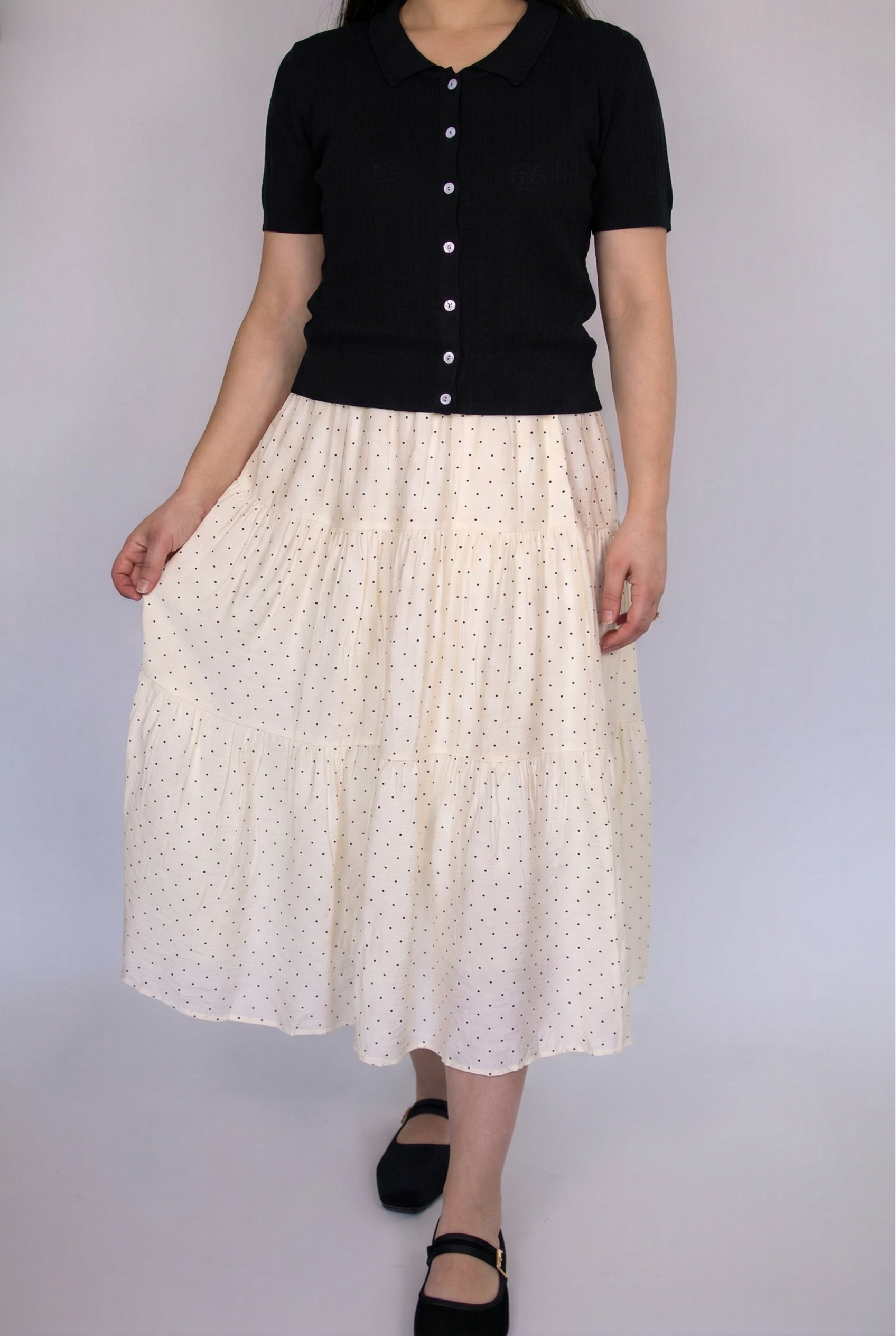 Lottie Polka Dot Midi Skirt