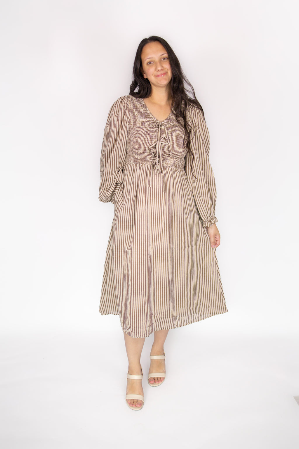 Jocelyn Striped Smocked Dress