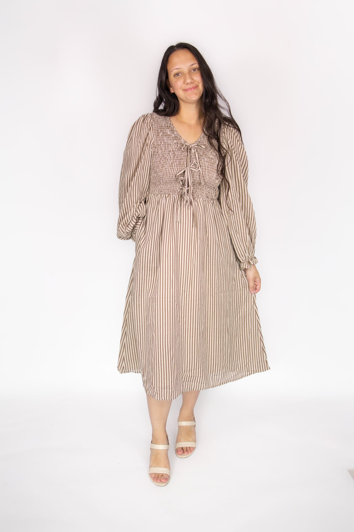 Jocelyn Striped Smocked Dress