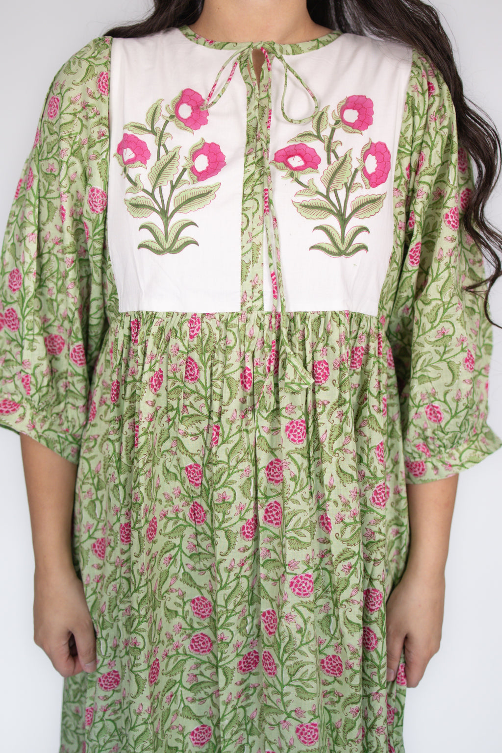 Avani Dress in Green Floral