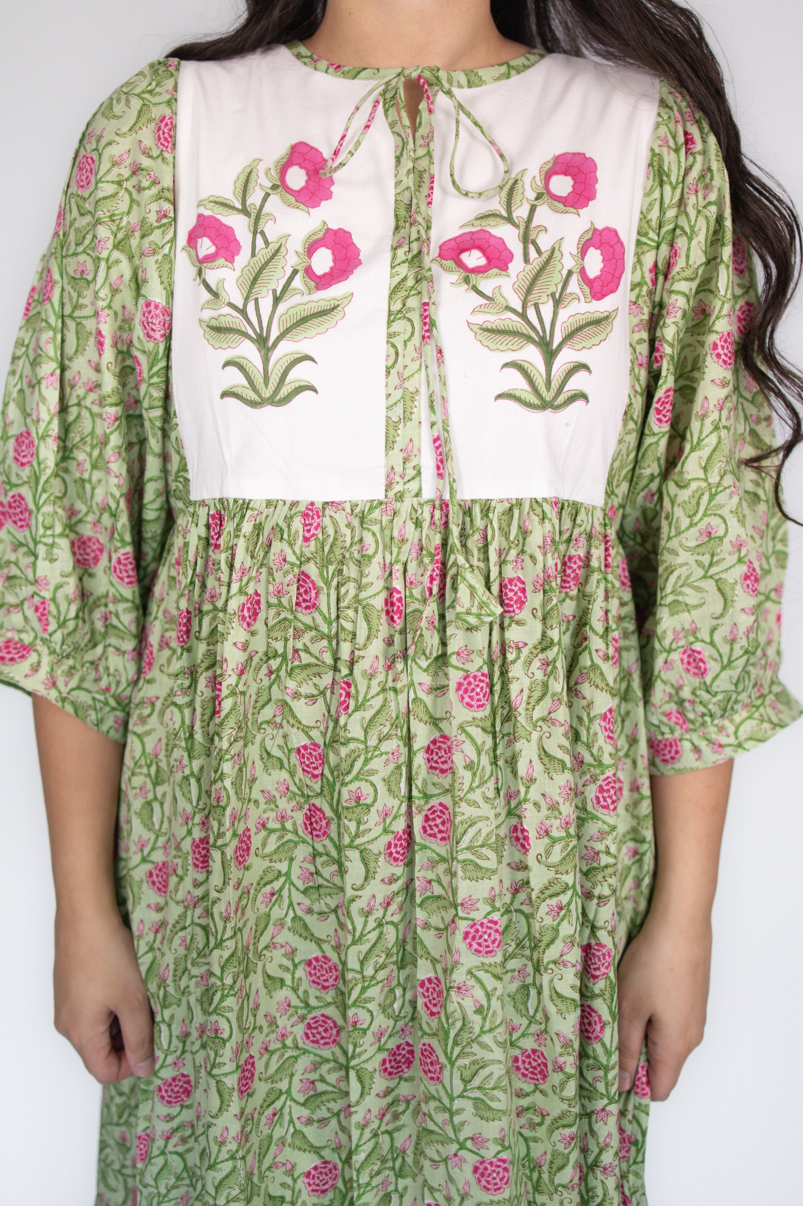 Avani Dress in Green Floral