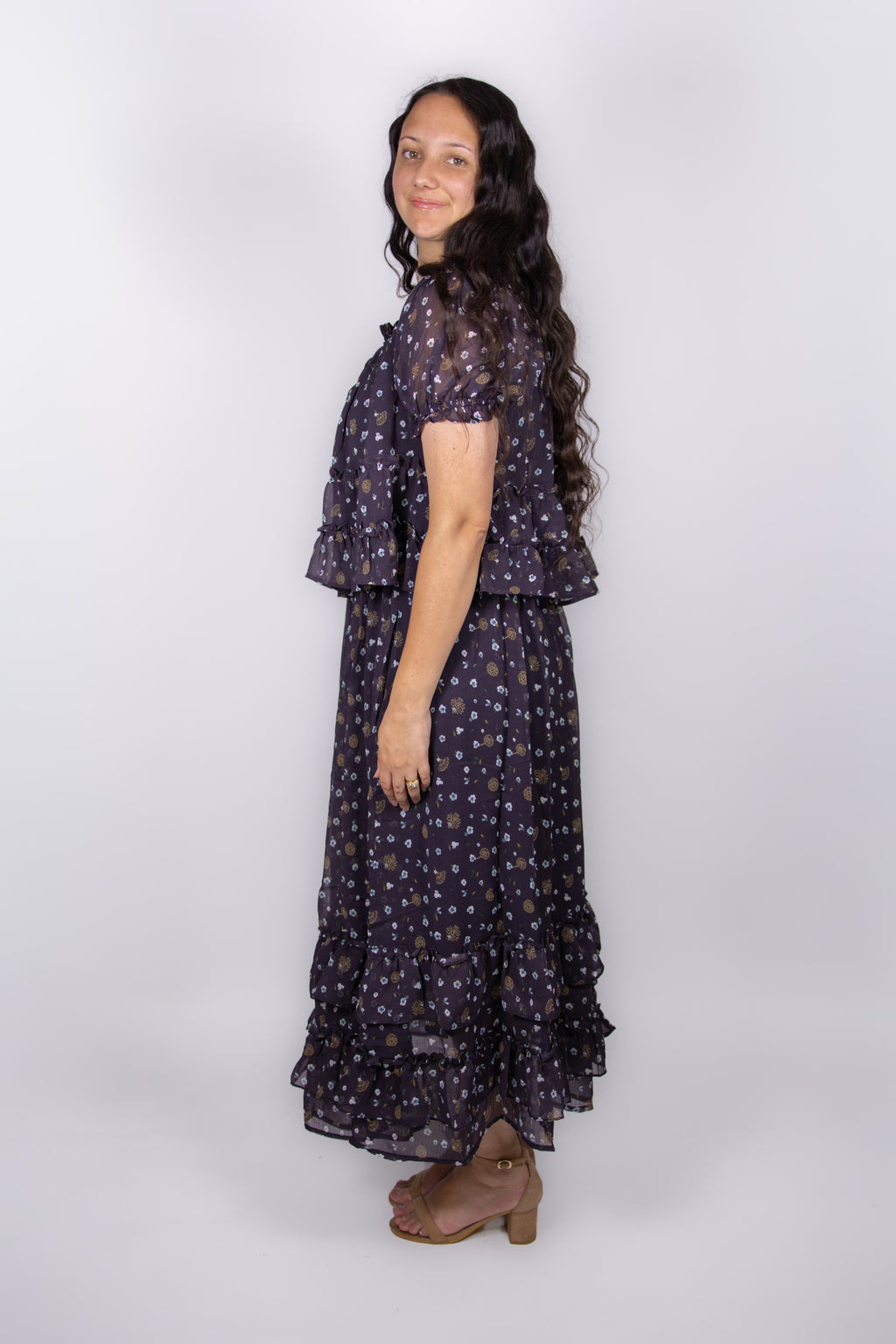 Willow Floral Skirt Set in Navy