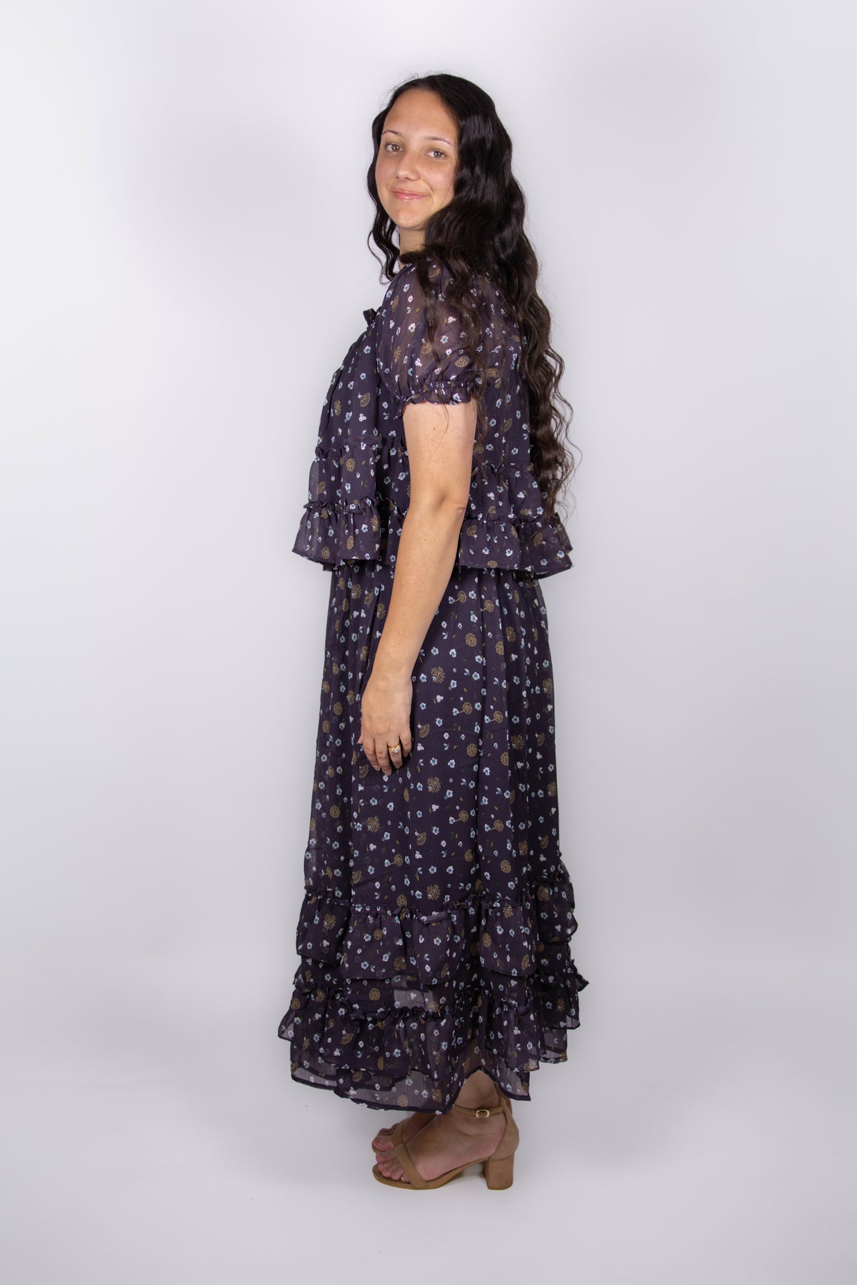 Willow Floral Skirt Set in Navy