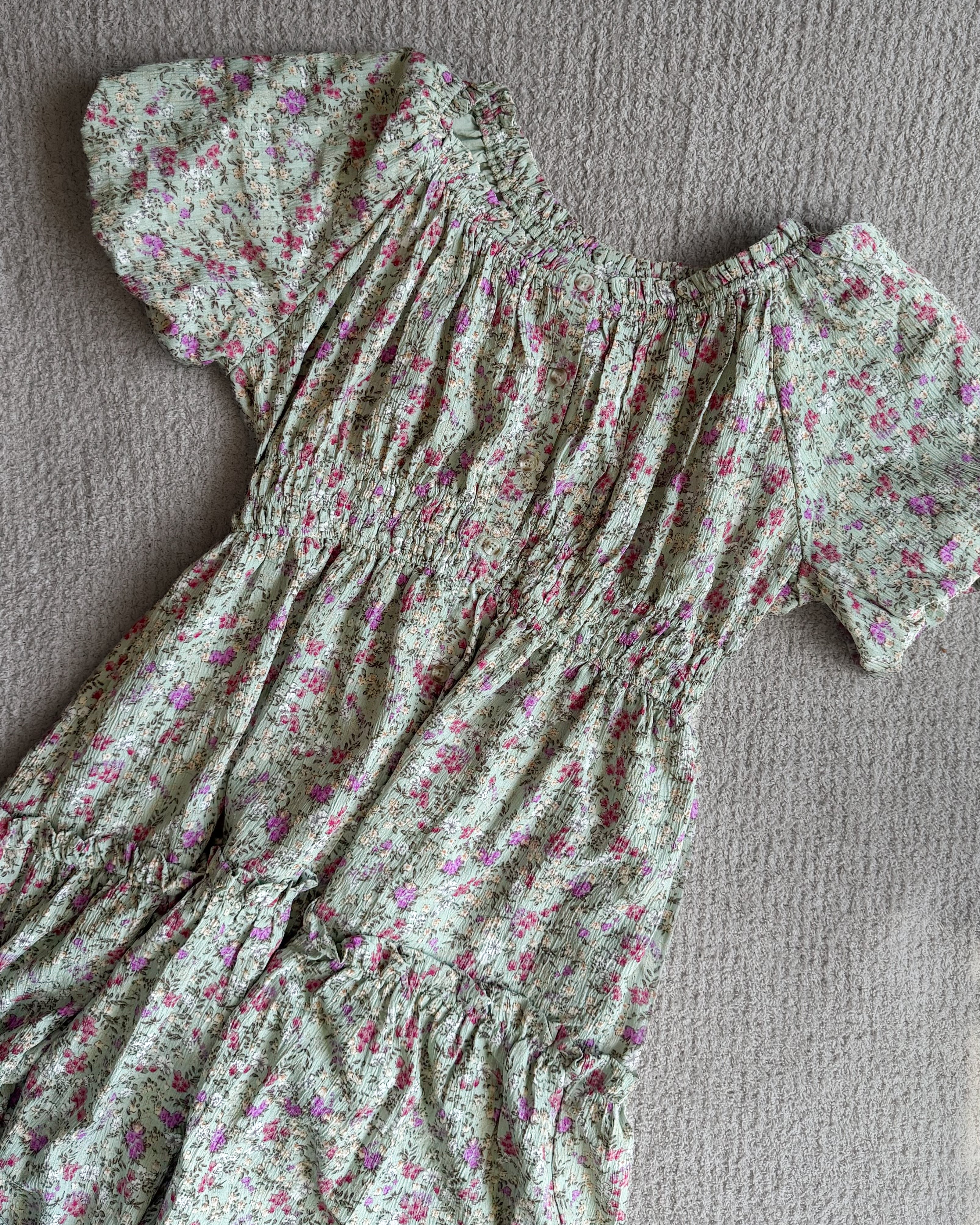 Lena Midi Dress in Sage Floral