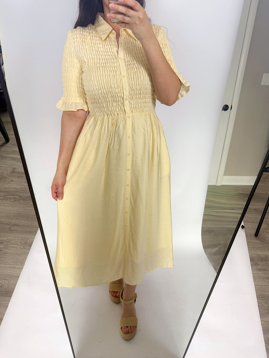 Sunny Smocked Midi Dress