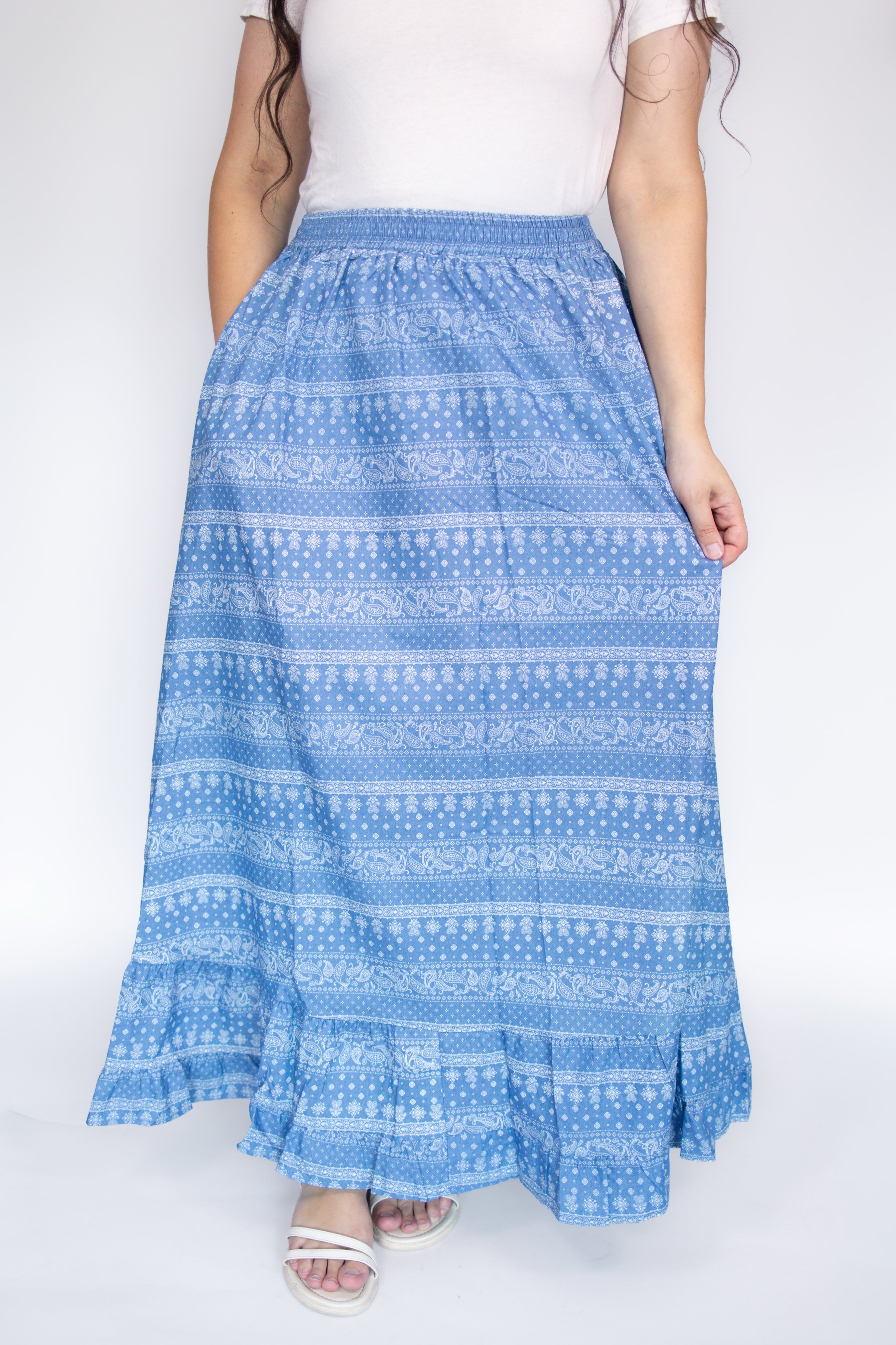 Addisyn Paisley Midi Skirt