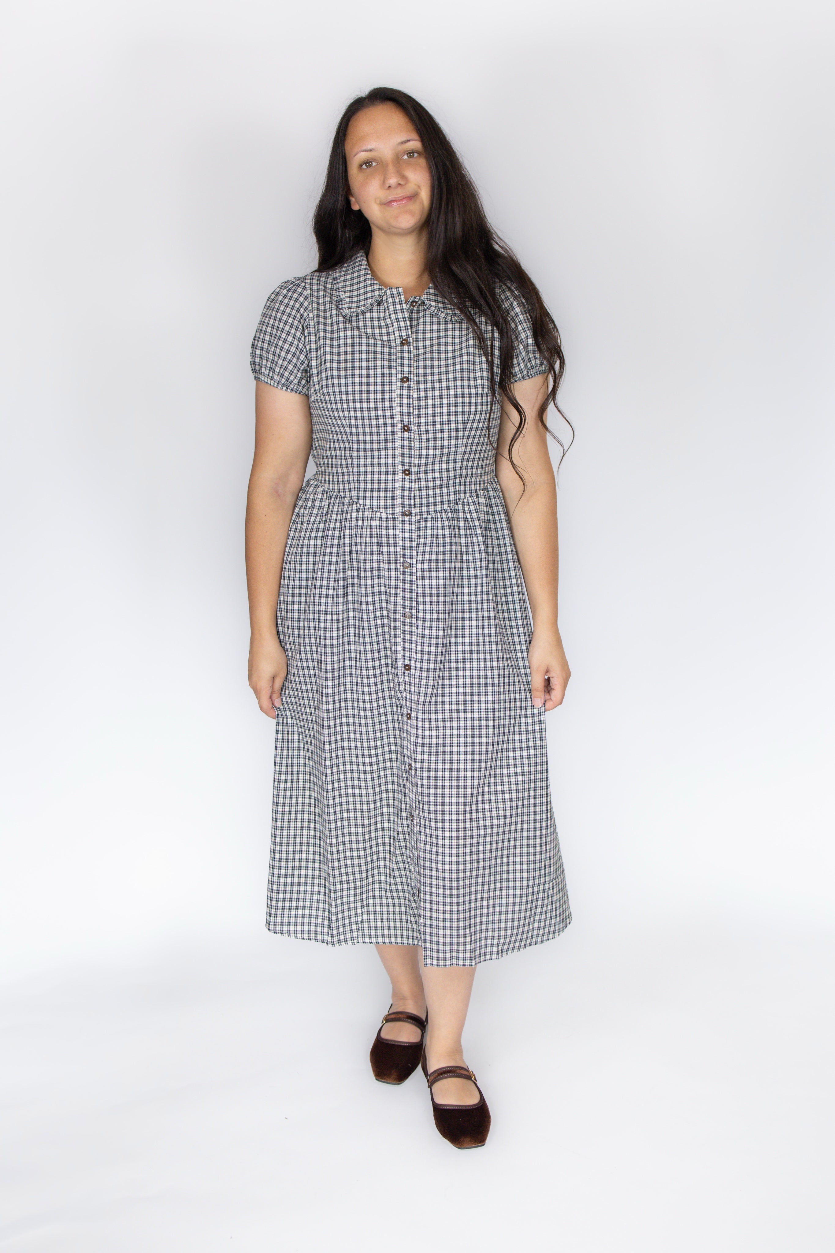 Lottie Collared Plaid Dress