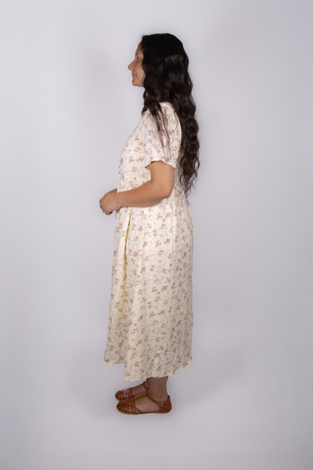 Lillie Cotton Gauze Floral Dress