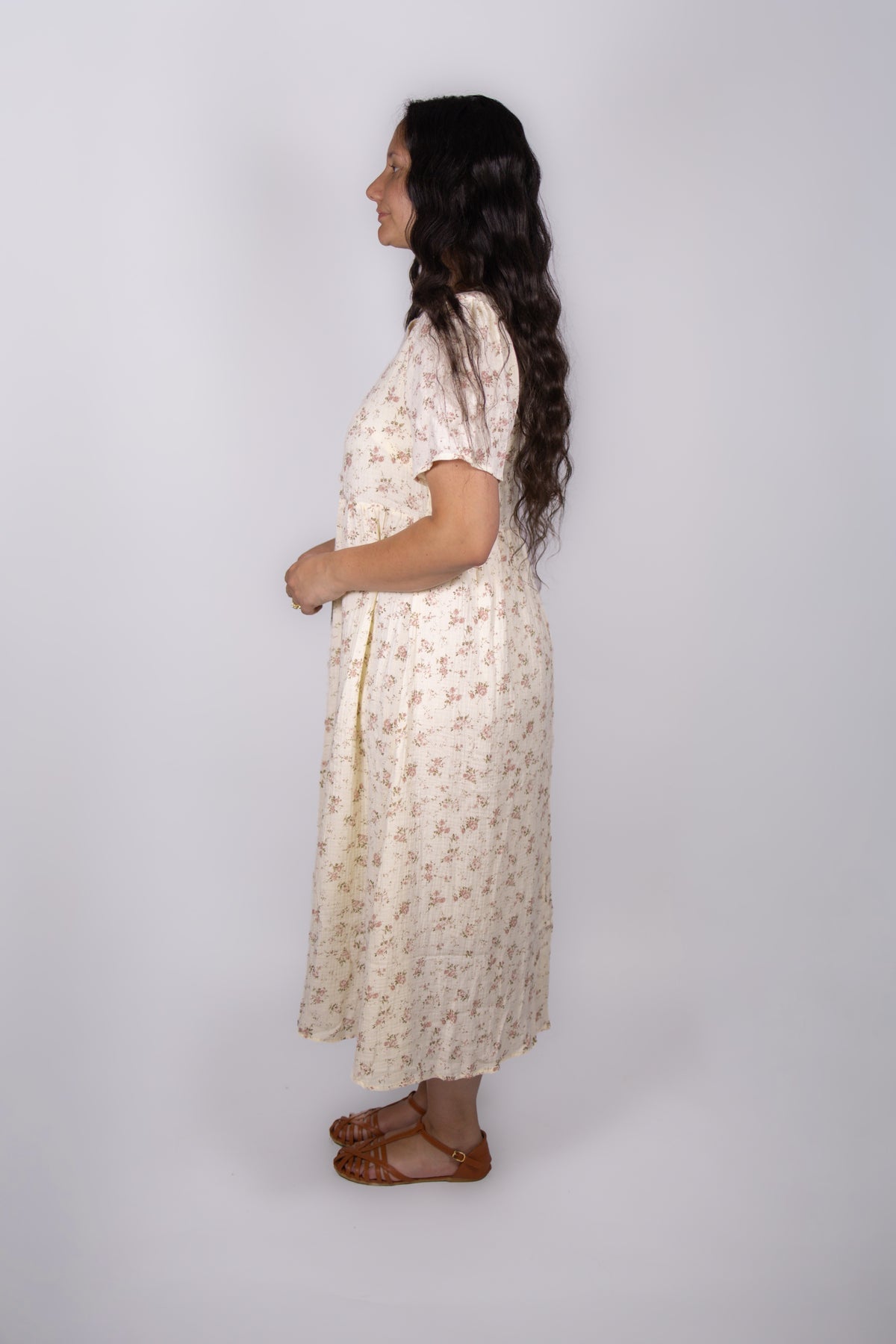 Lillie Cotton Gauze Floral Dress