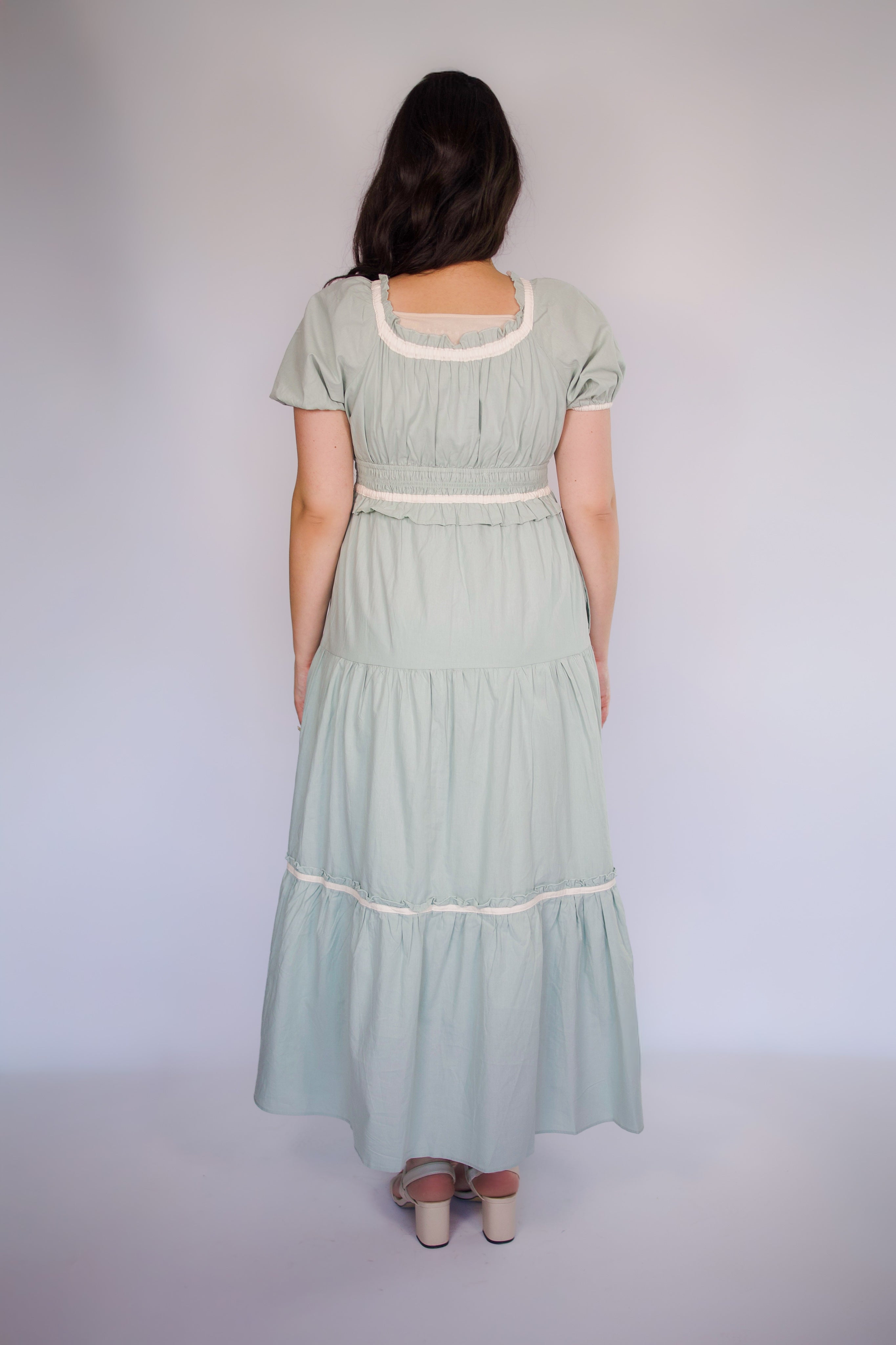 Junie Contrast Trim Maxi Dress