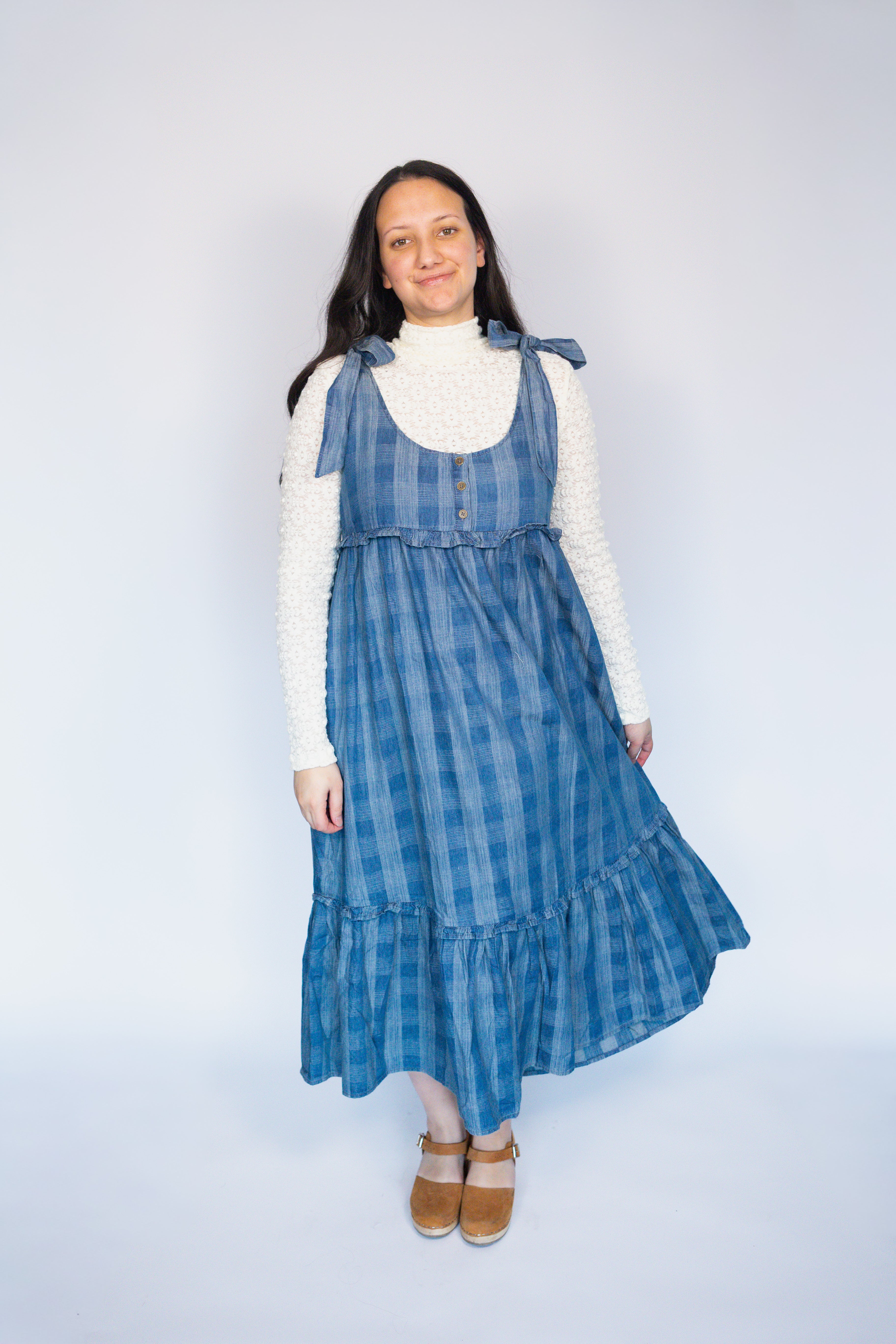 Sadie Plaid Denim Dress