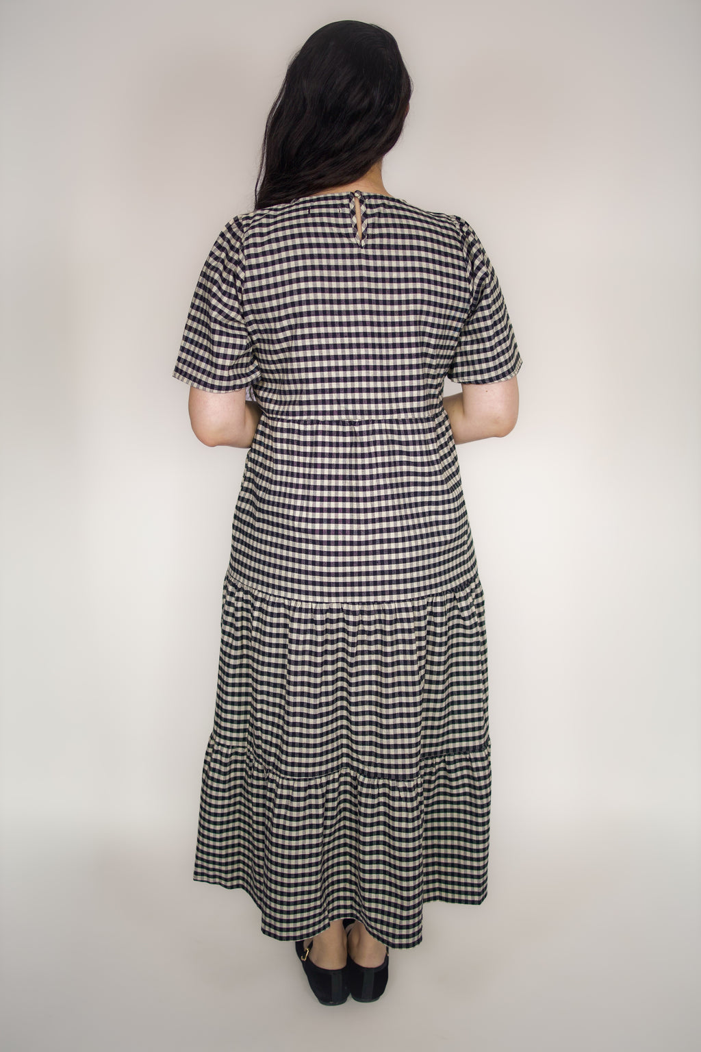 London Gingham Tiered Dress