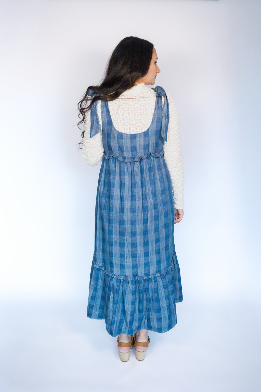 Vestido vaquero a cuadros Sadie
