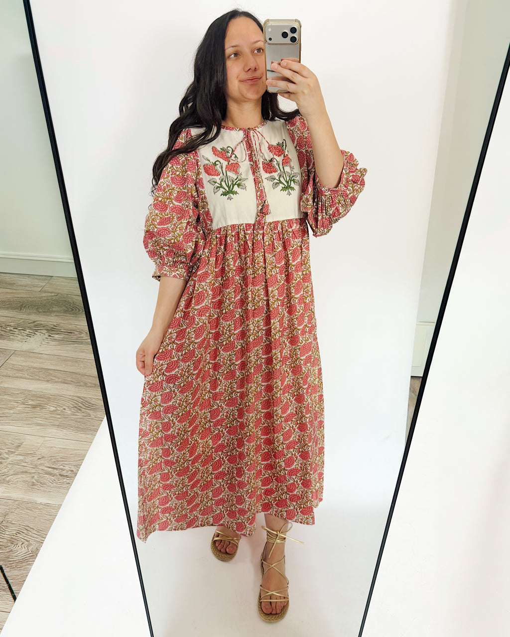 Avani Dress in Pink Floral