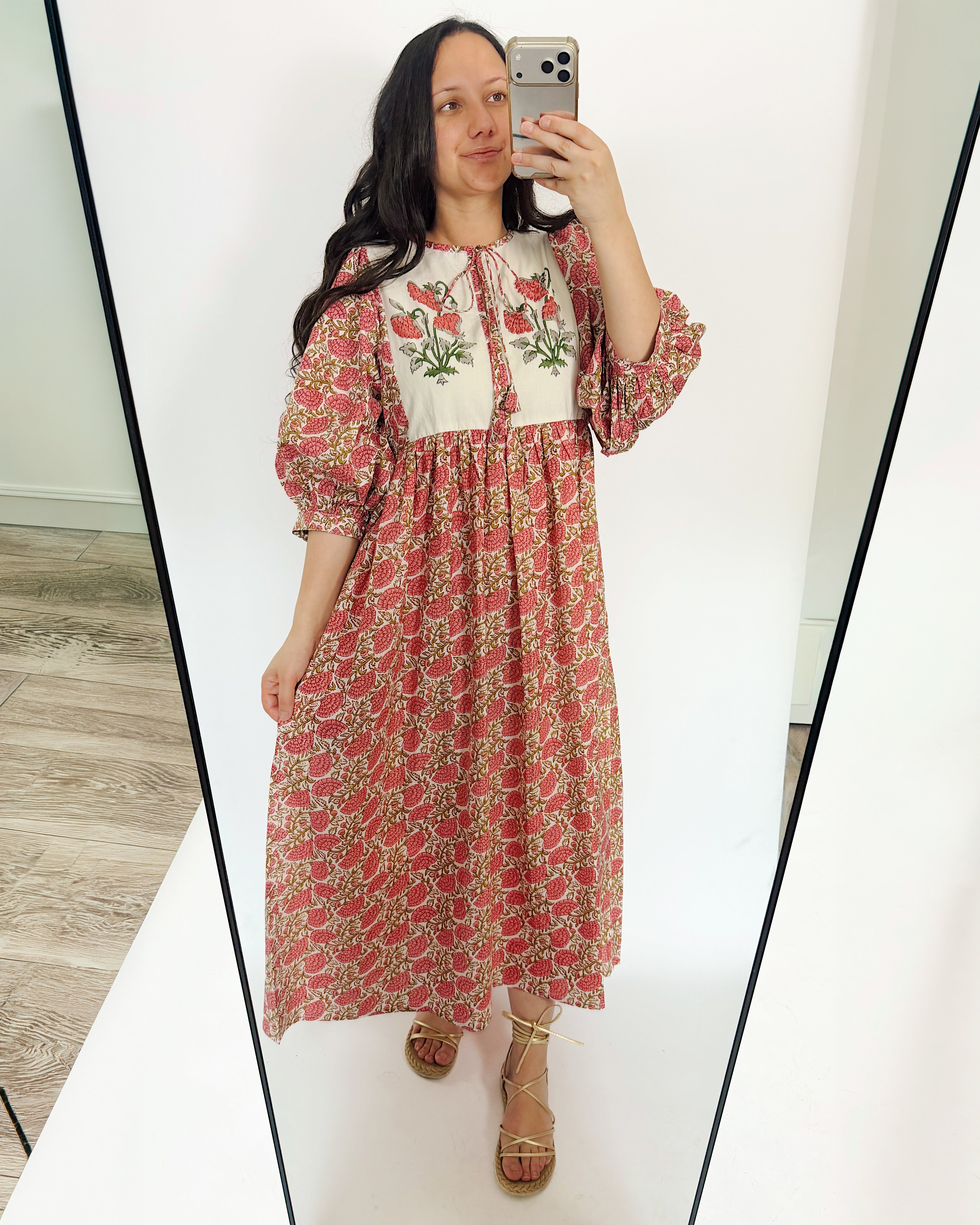 Avani Dress in Pink Floral