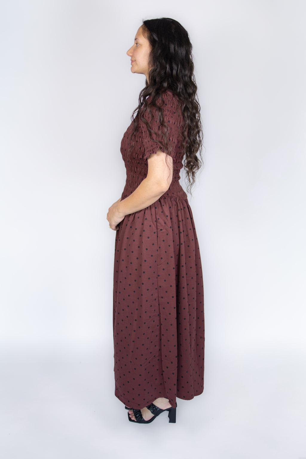 Fia Polka Dot Smocked Dress