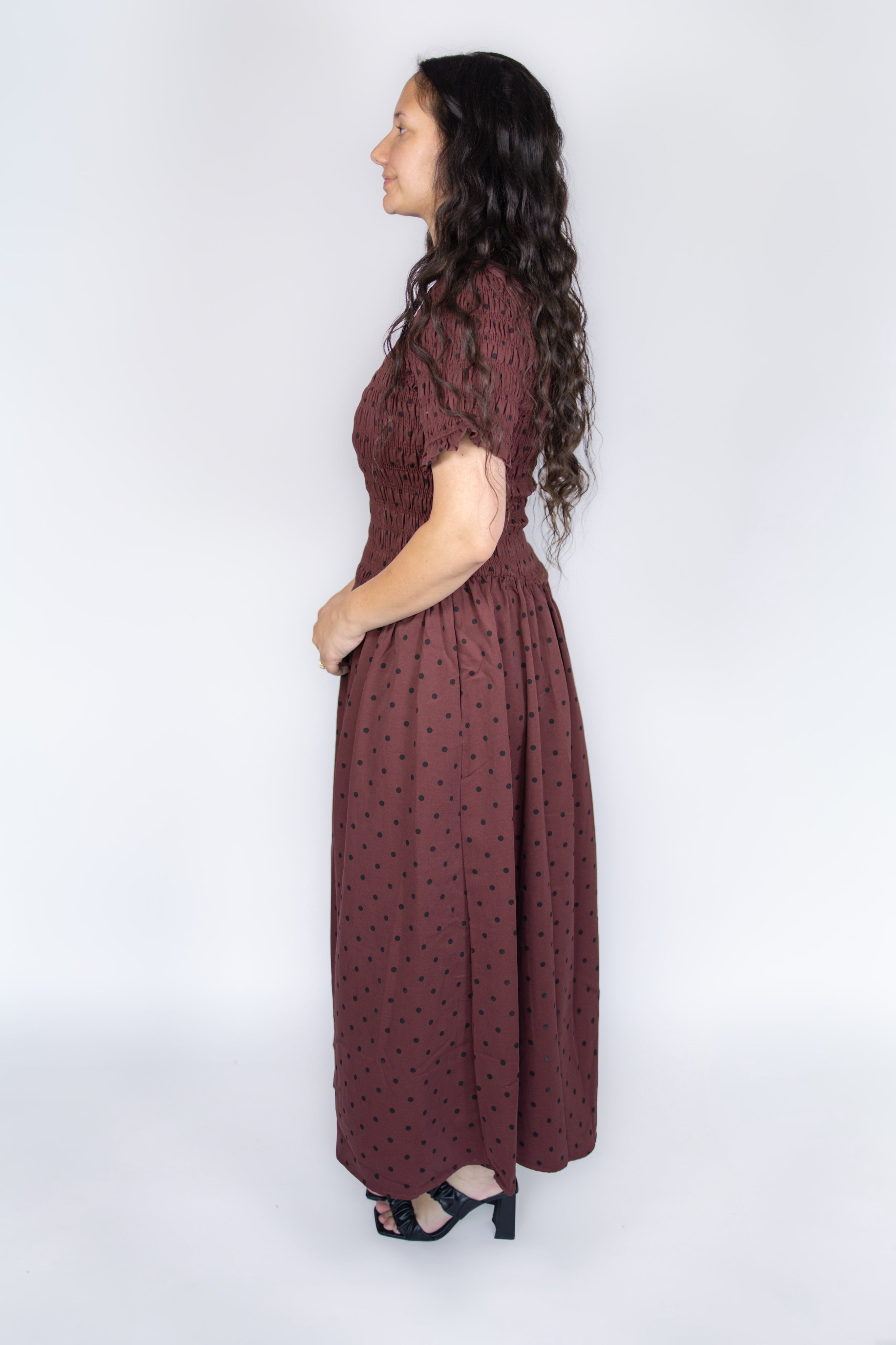 Fia Polka Dot Smocked Dress