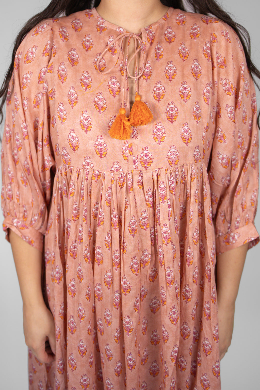 Delilah Flowy Dress in Coral