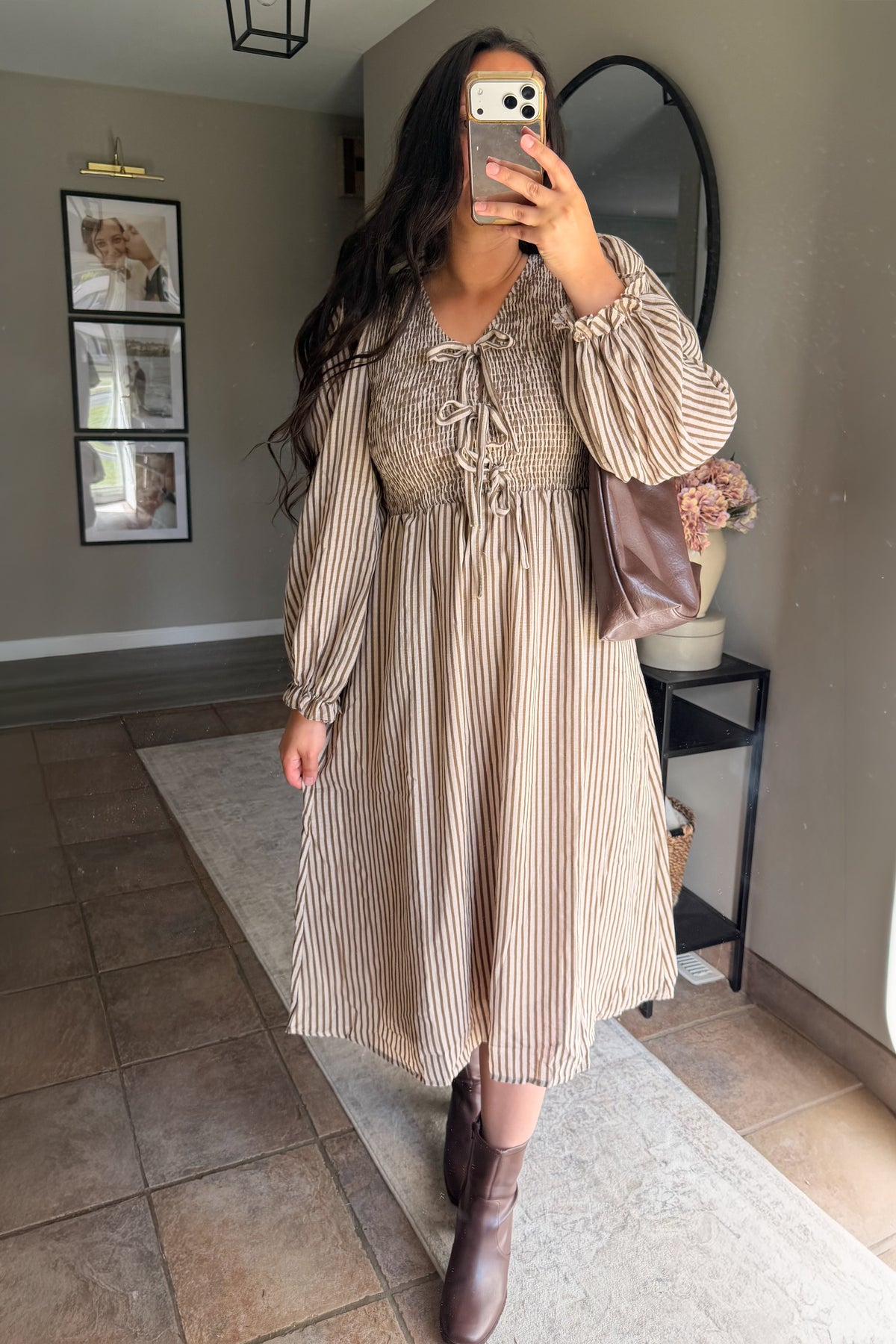 Jocelyn Striped Smocked Dress