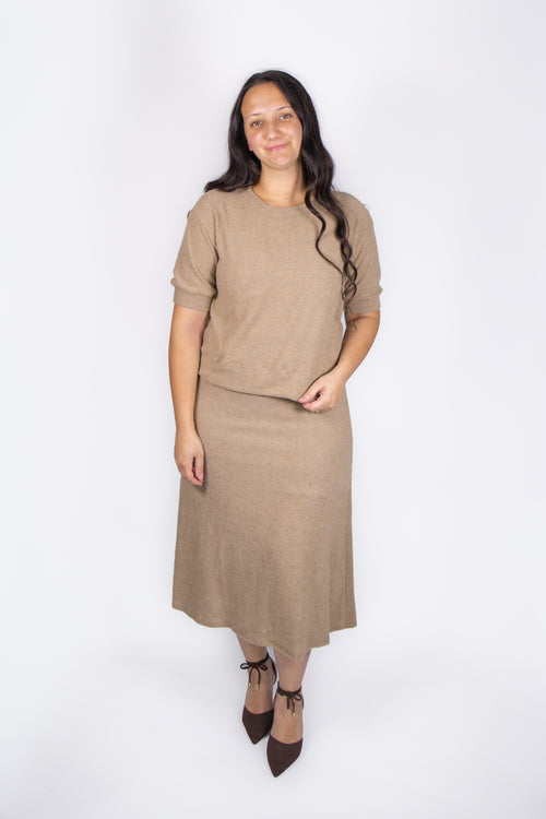 Mila Soft Sweater Set in Sand