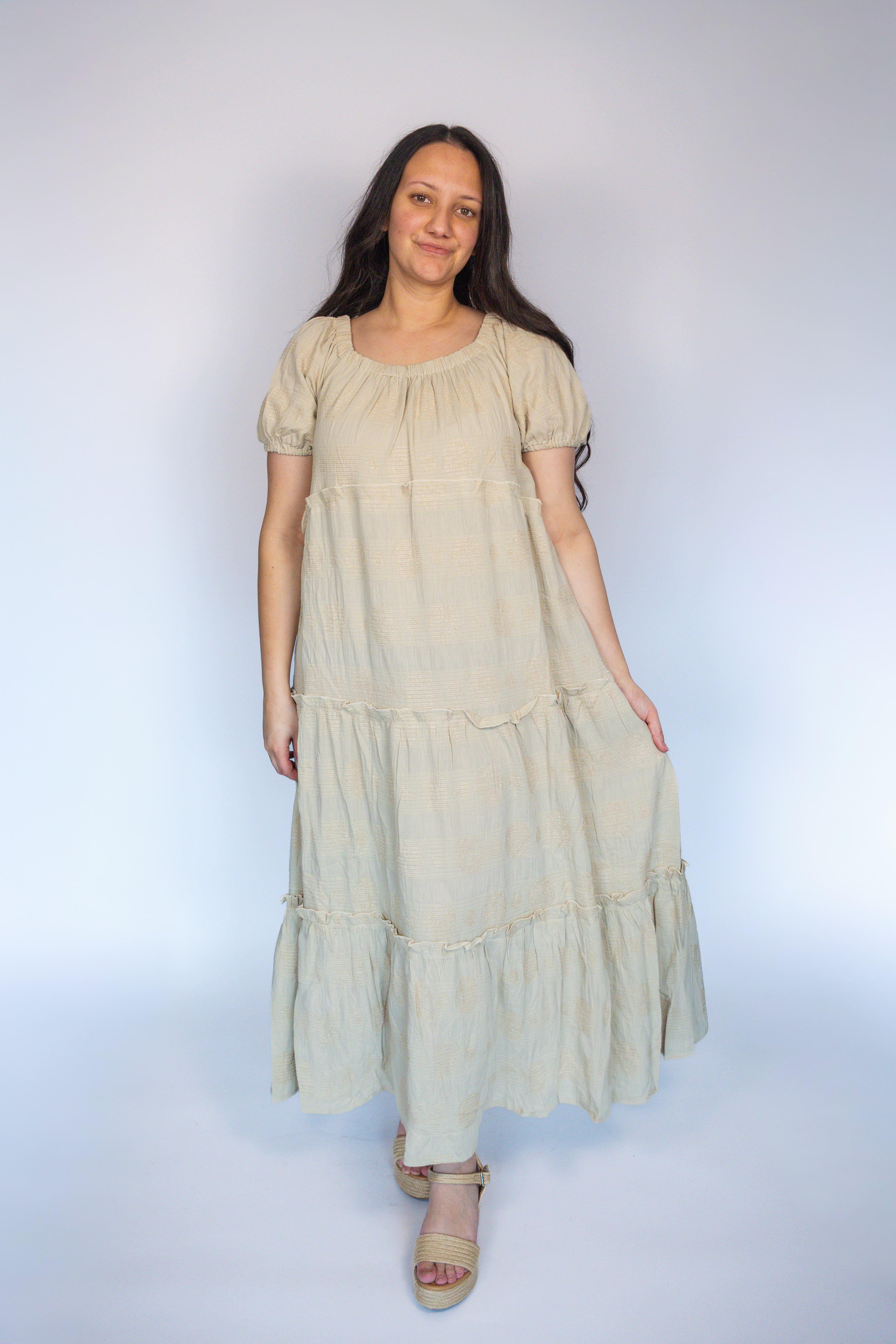 Jane Ruffle Tiered Maxi Dress