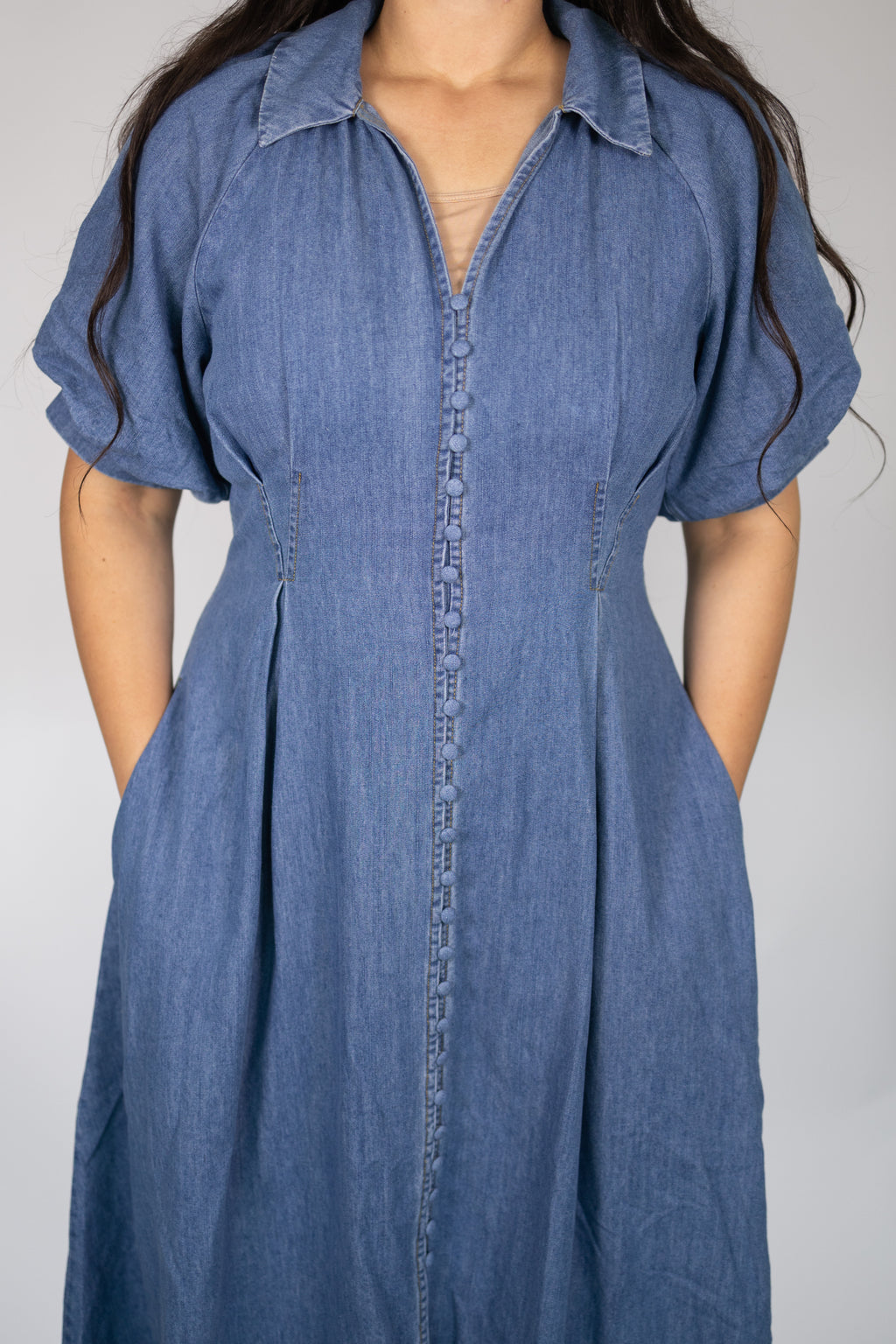Brea Button-Down Denim Dress