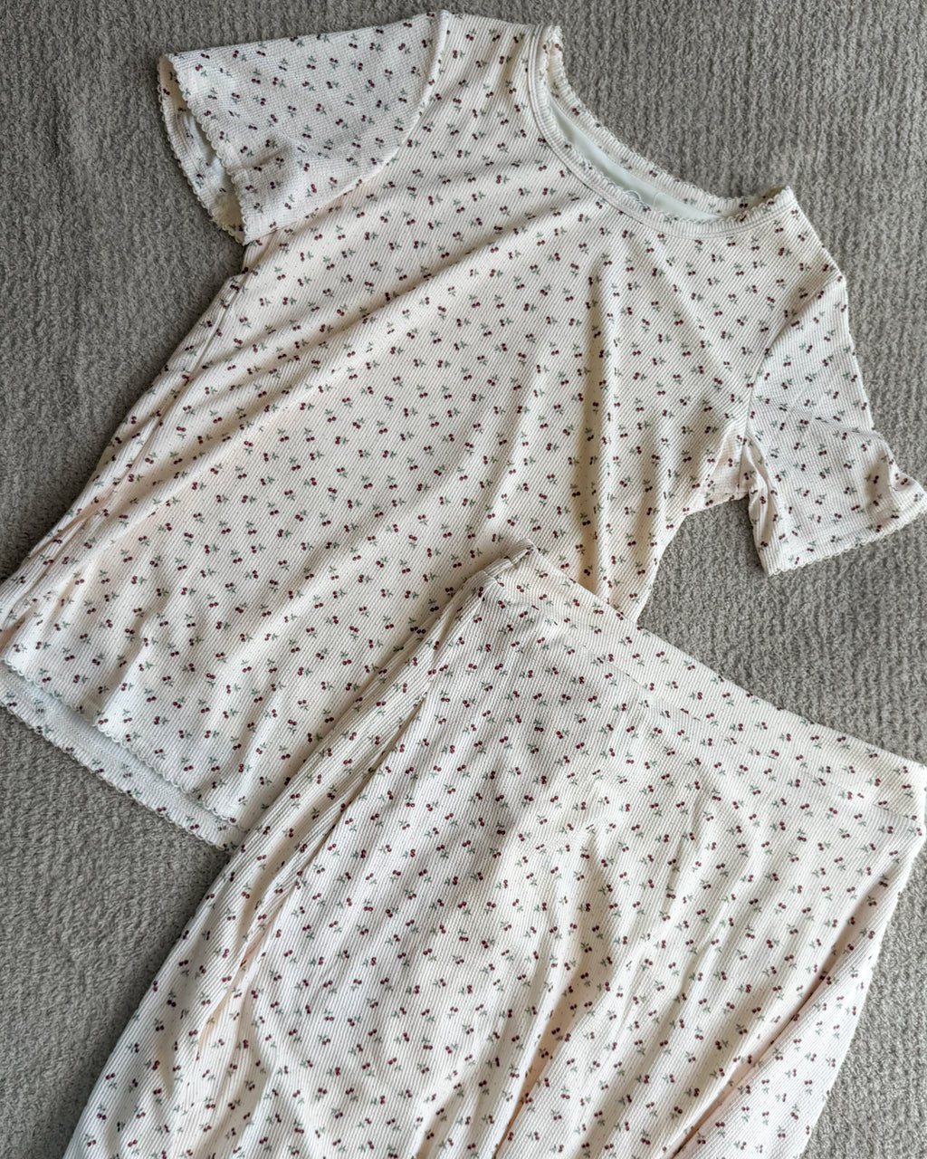 Piper Cherry Ribbed Set