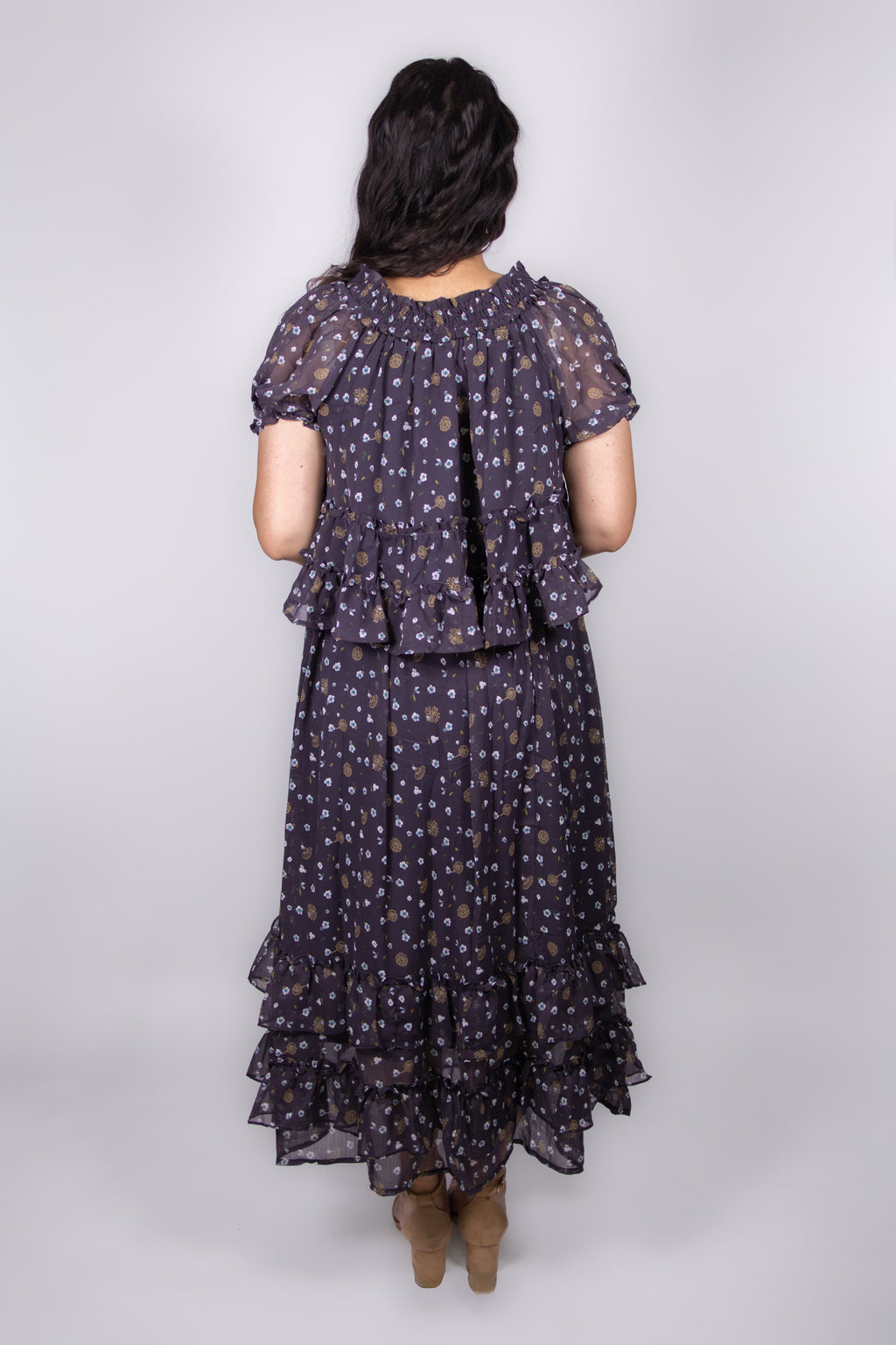 Willow Floral Skirt Set in Navy