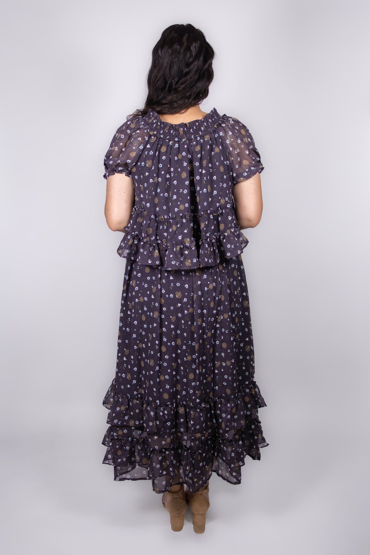 Willow Floral Skirt Set in Navy