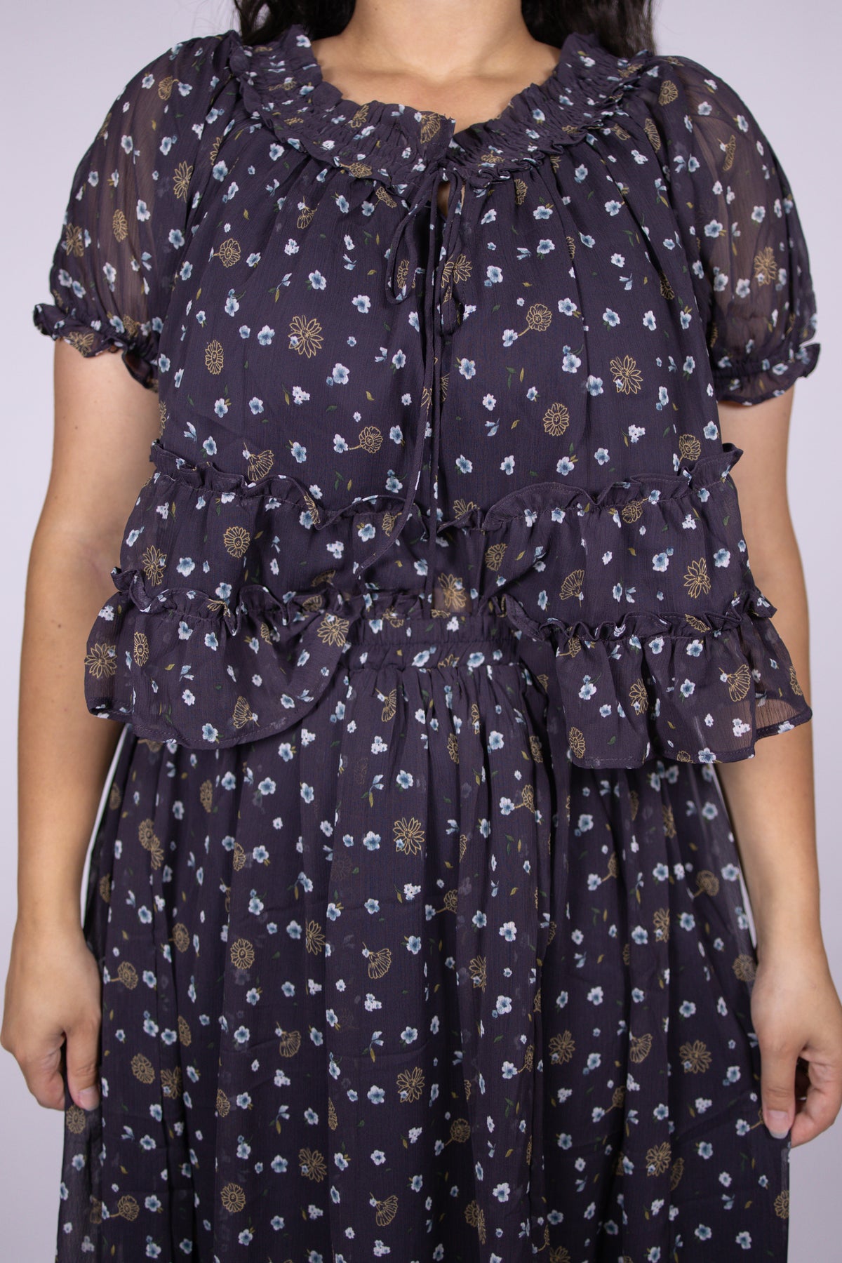 Willow Floral Skirt Set in Navy