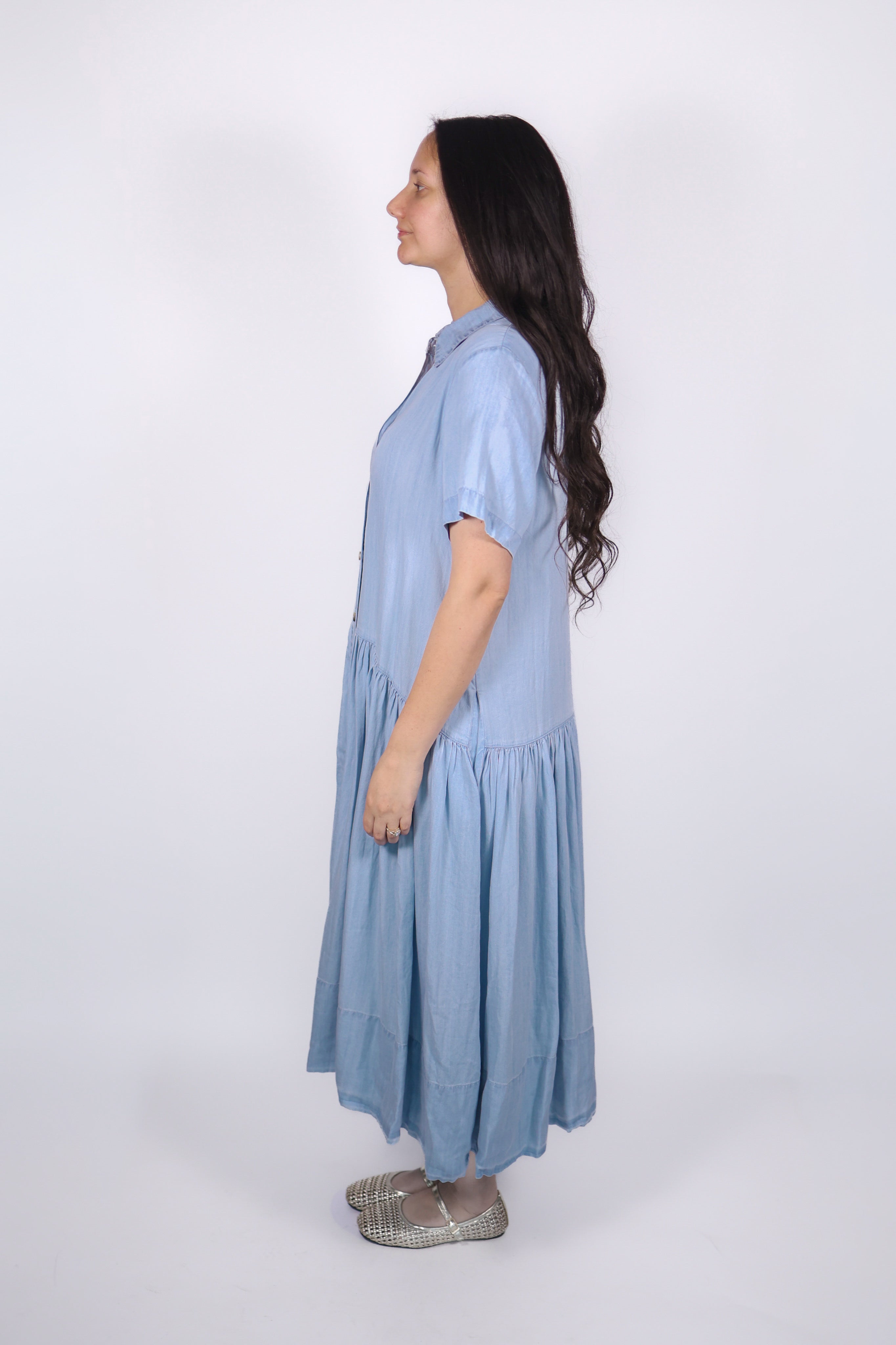 Jessa Dropwaist Denim Dress