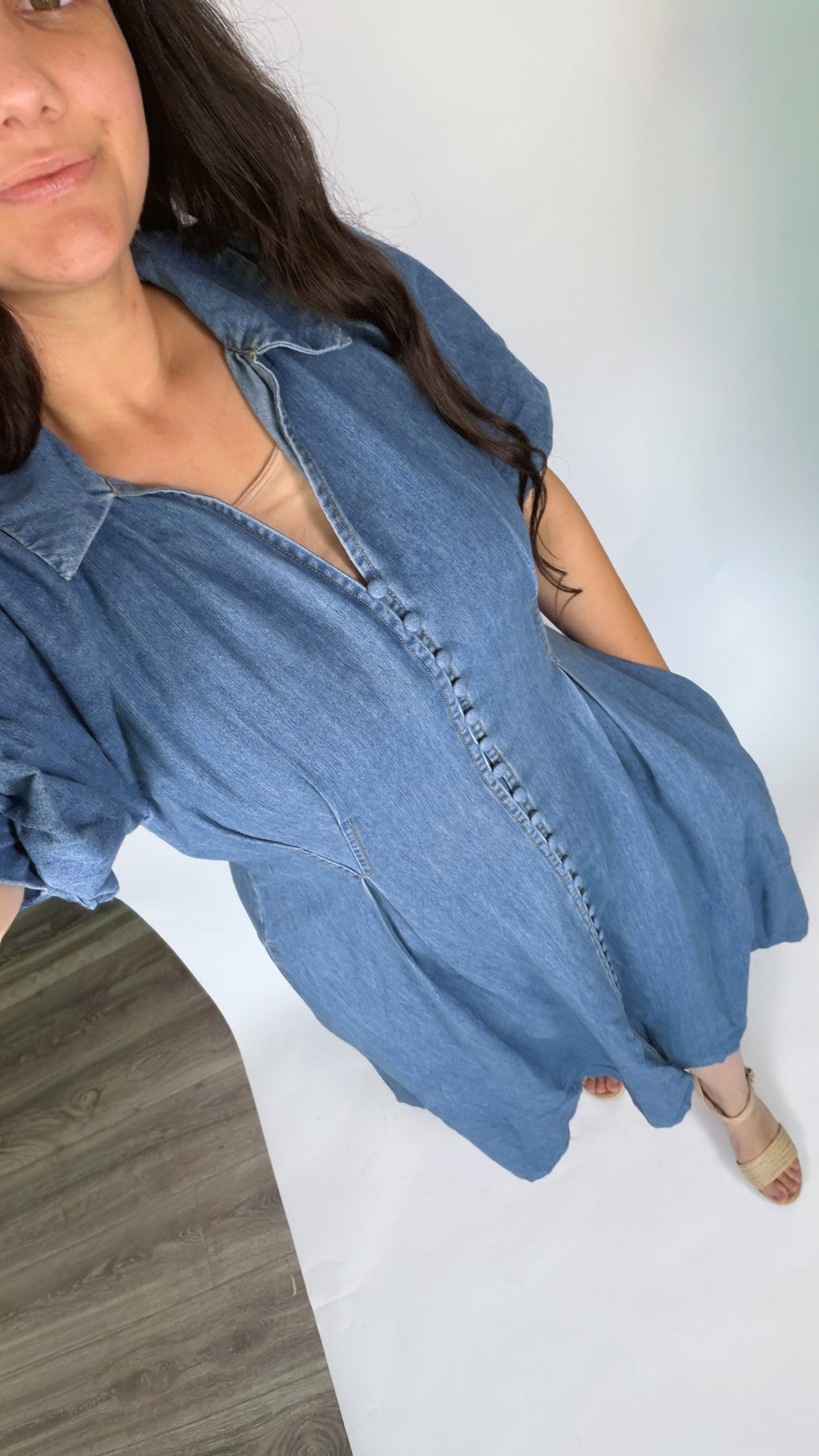 Brea Button-Down Denim Dress