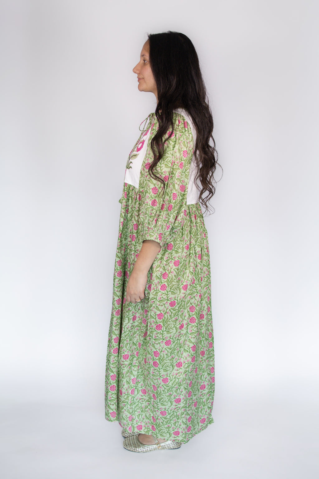 Avani Dress in Green Floral