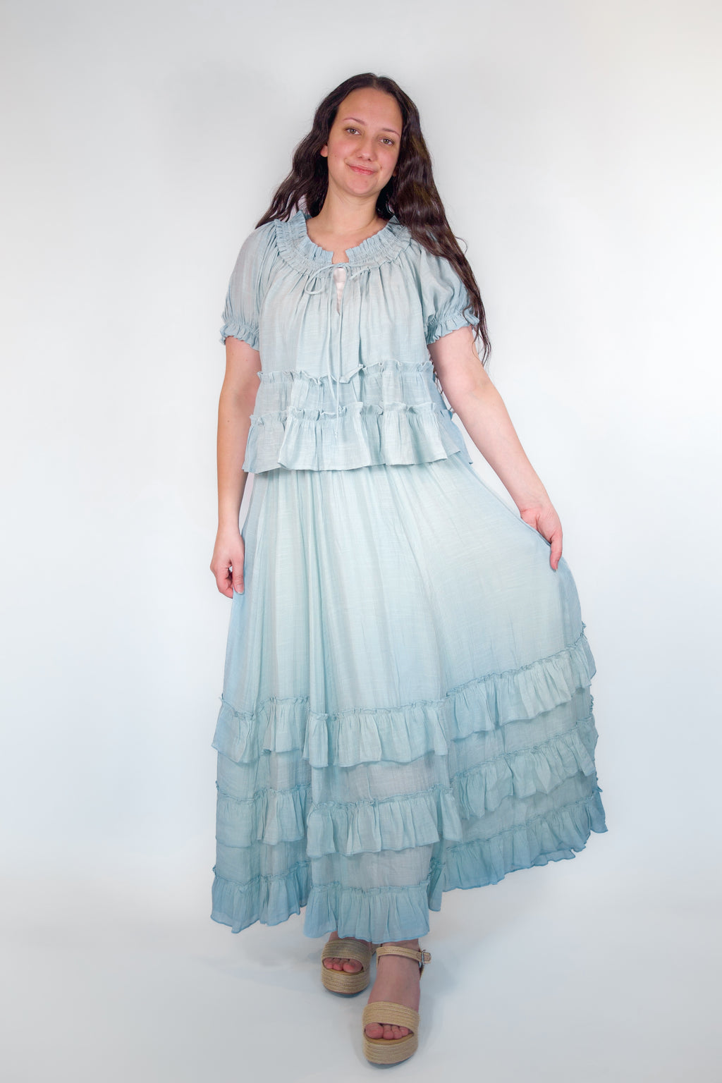 Conjunto largo de volantes Brielle