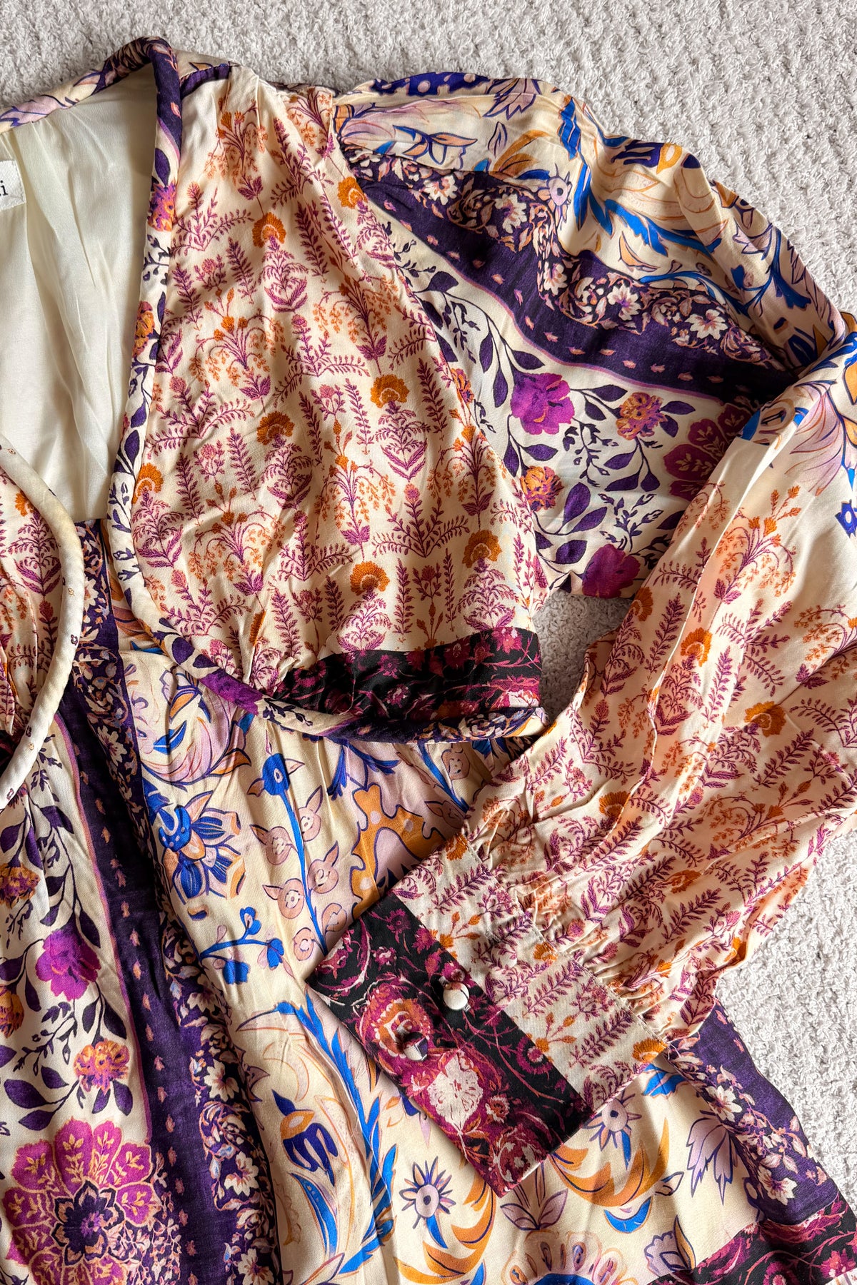 Aspen Patchwork Print Dress in Lilac