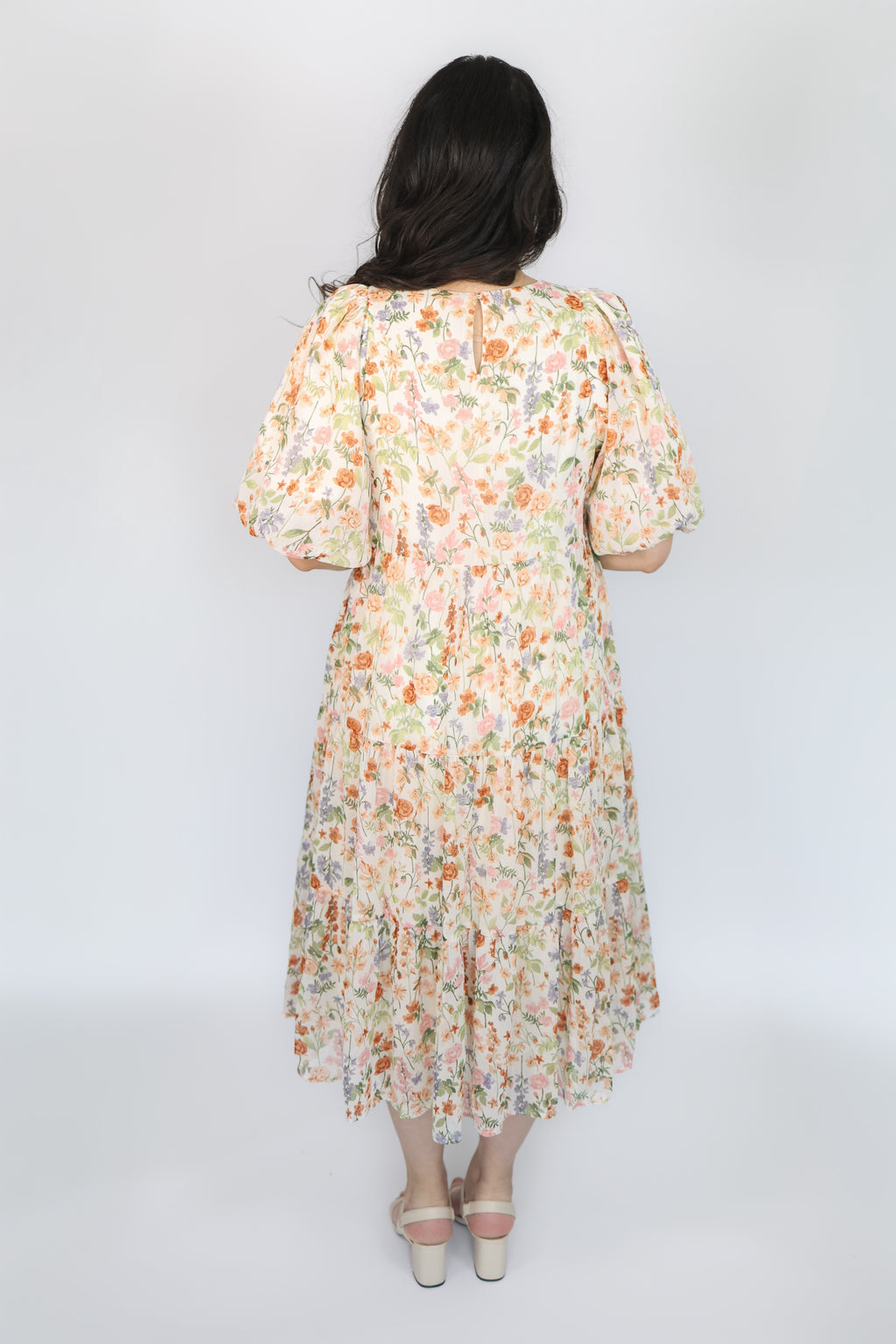 Flora Tiered Midi Dress