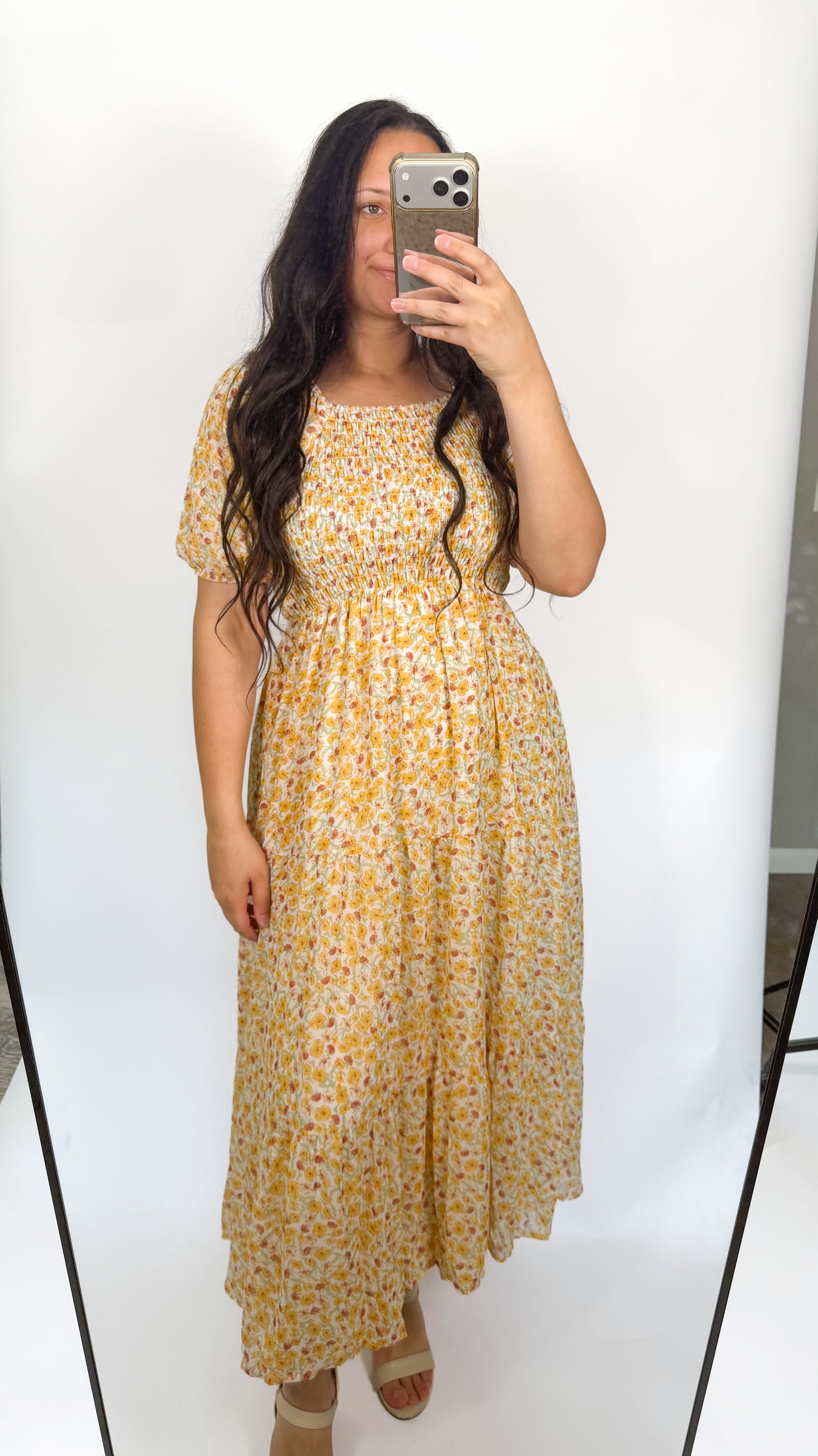 Indy Dress in Orange Bloom
