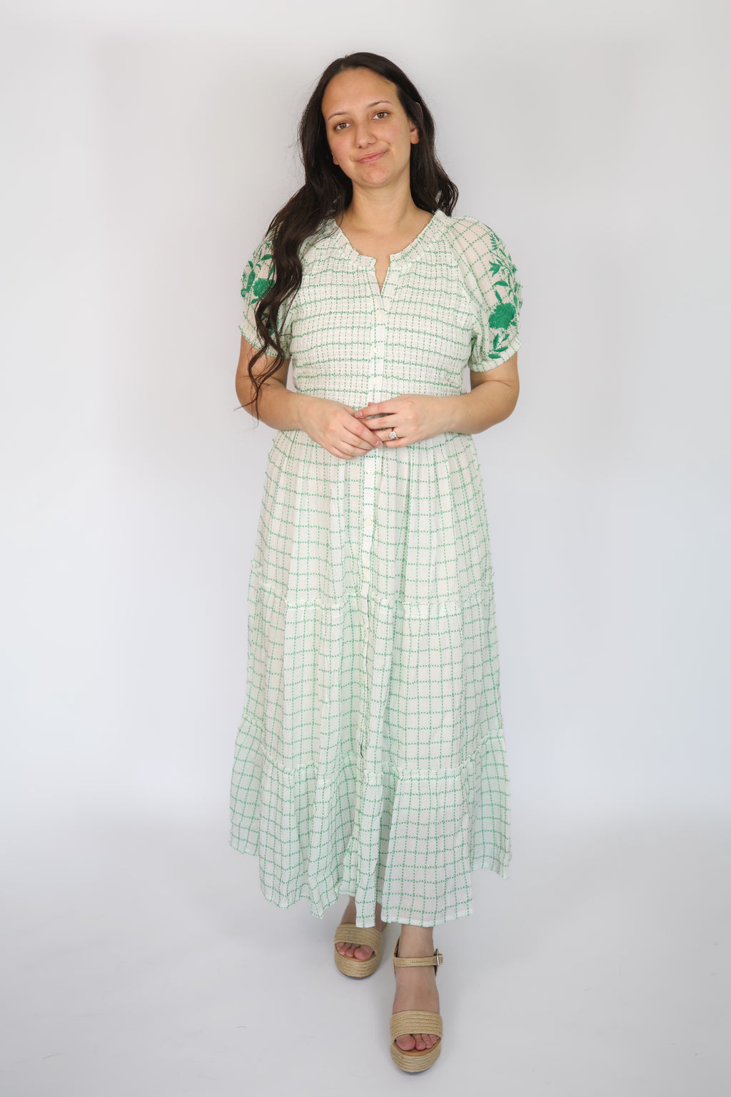 Kelli Embroidered Maxi Dress
