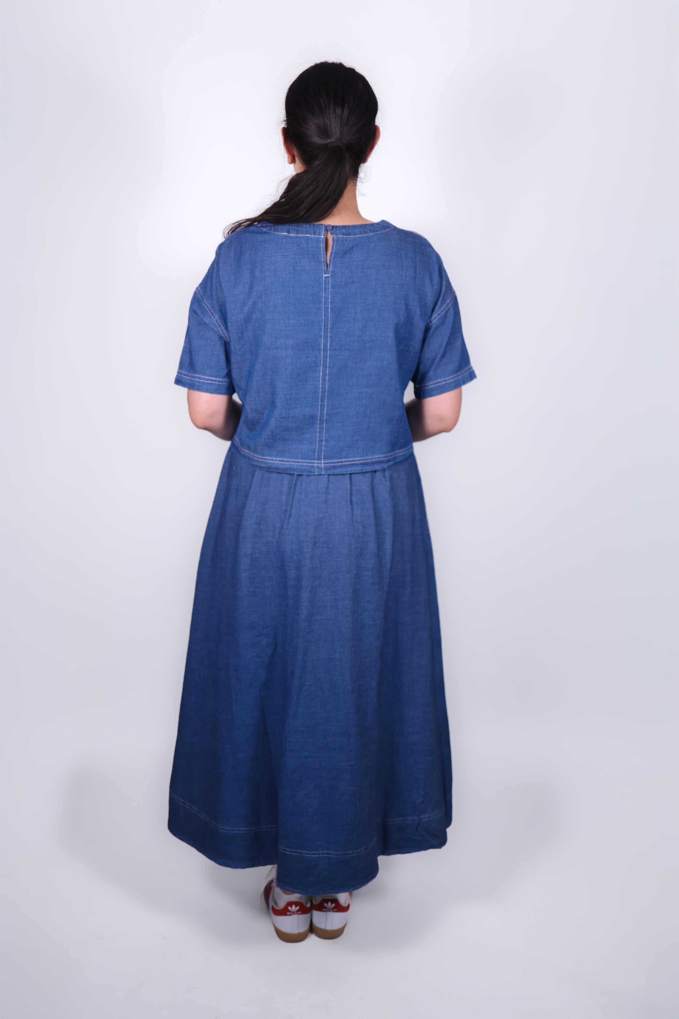 Remy Denim Print Midi Set