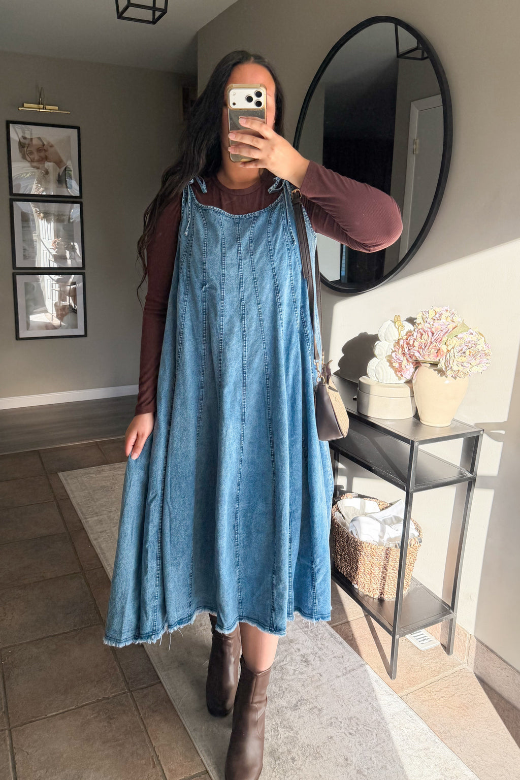 Charlie Flowy Denim Dress