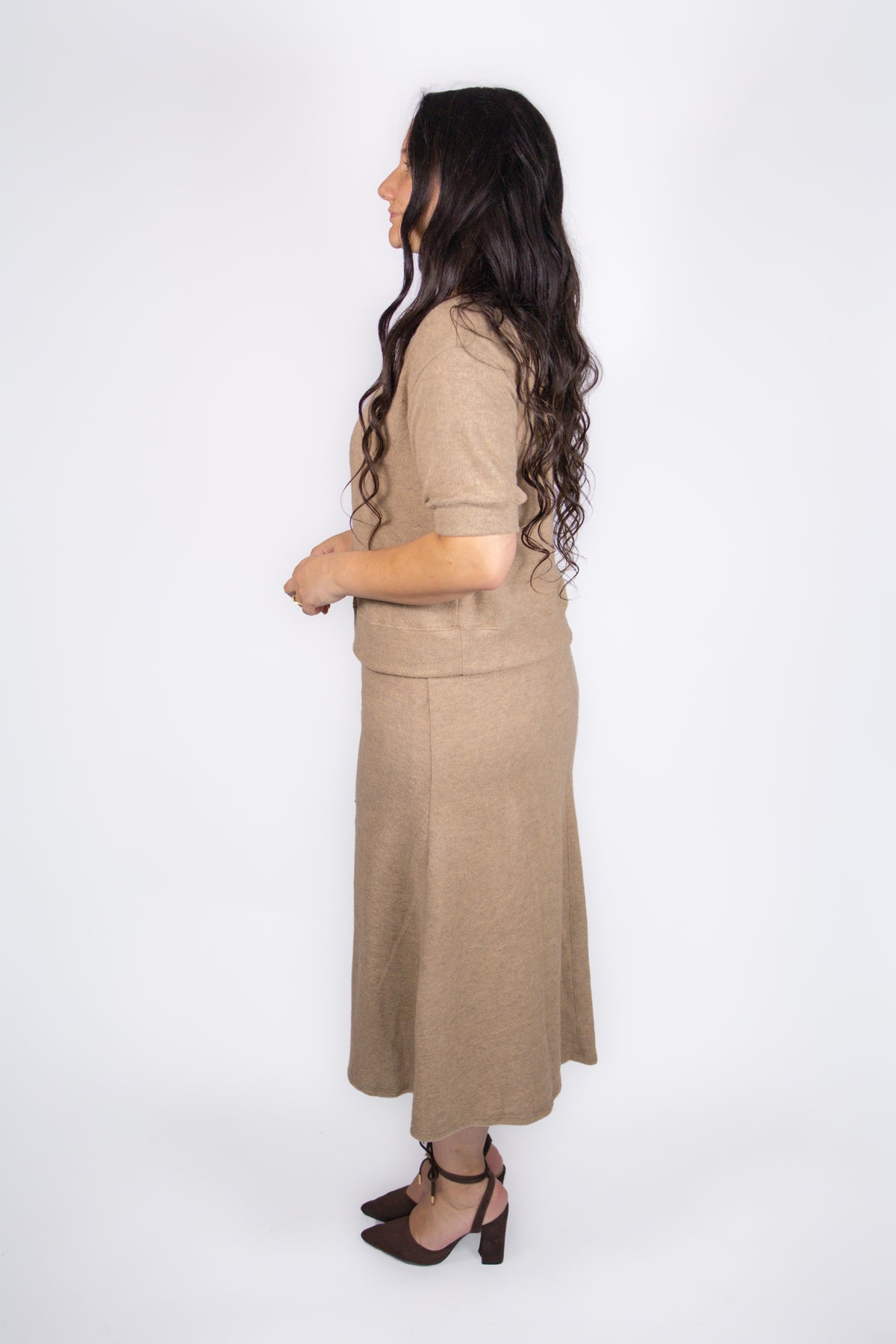 Mila Soft Sweater Set in Sand