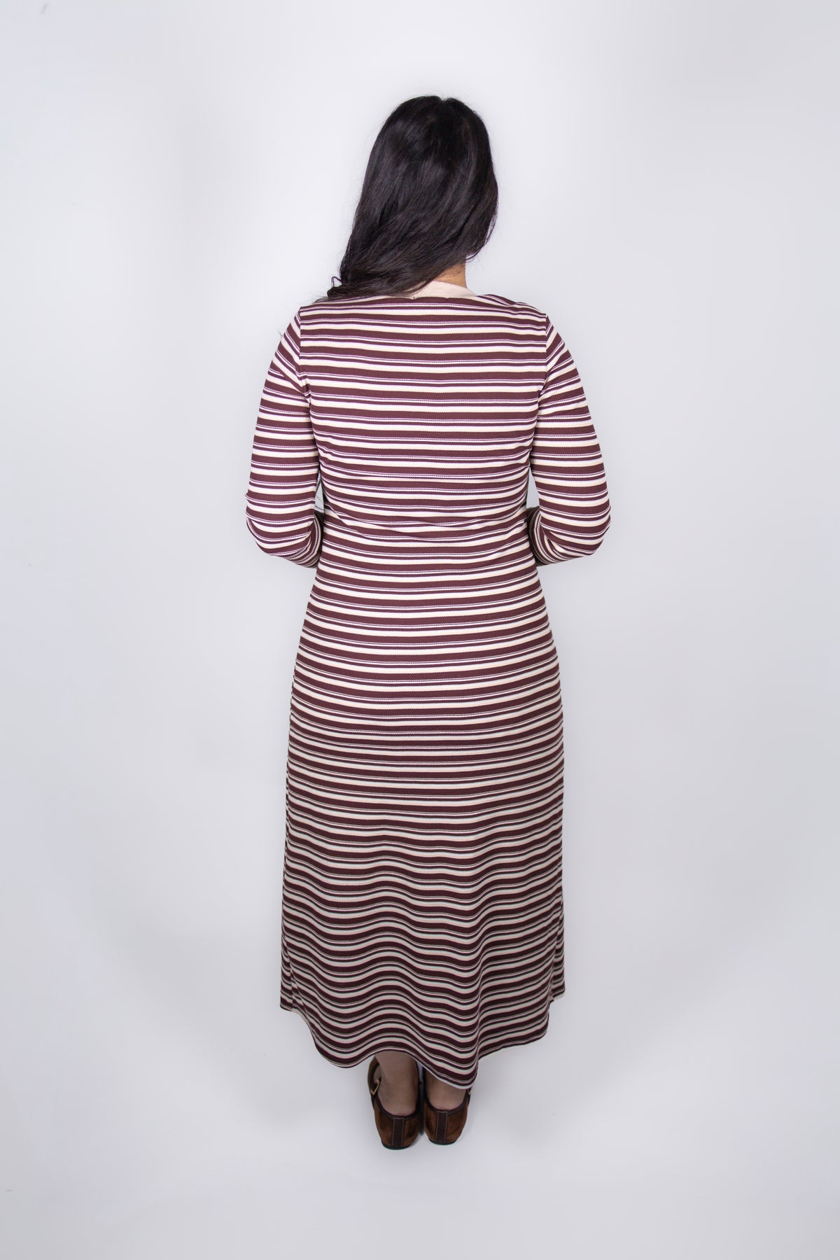 Meredith Striped Crewneck Dress