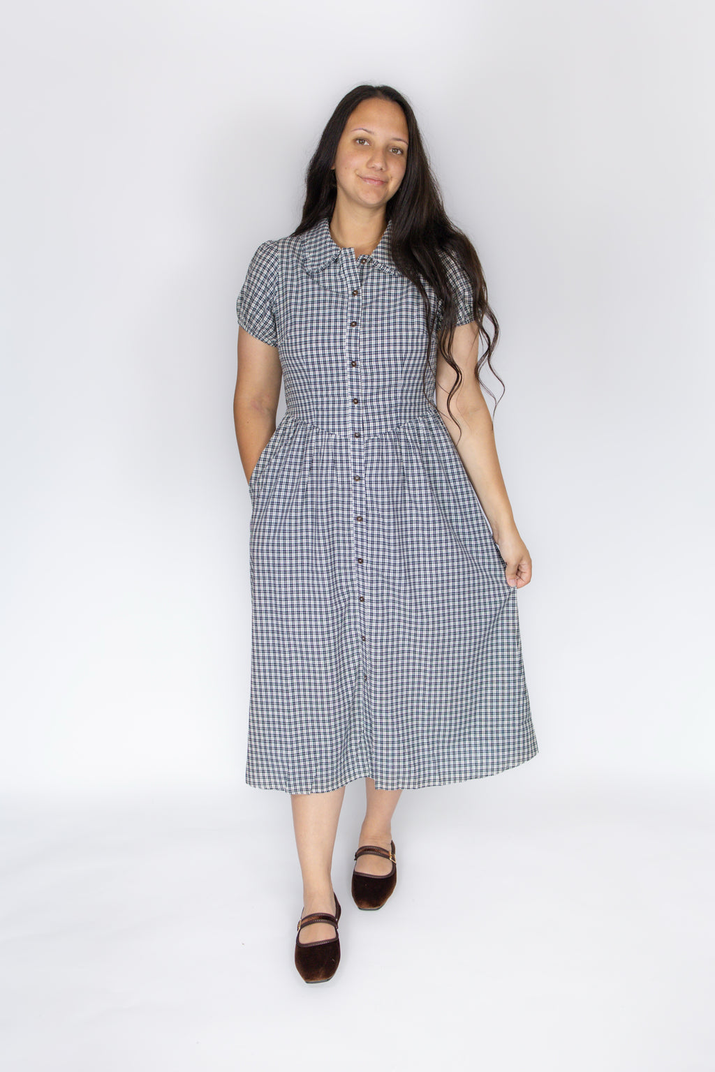 Lottie Collared Plaid Dress
